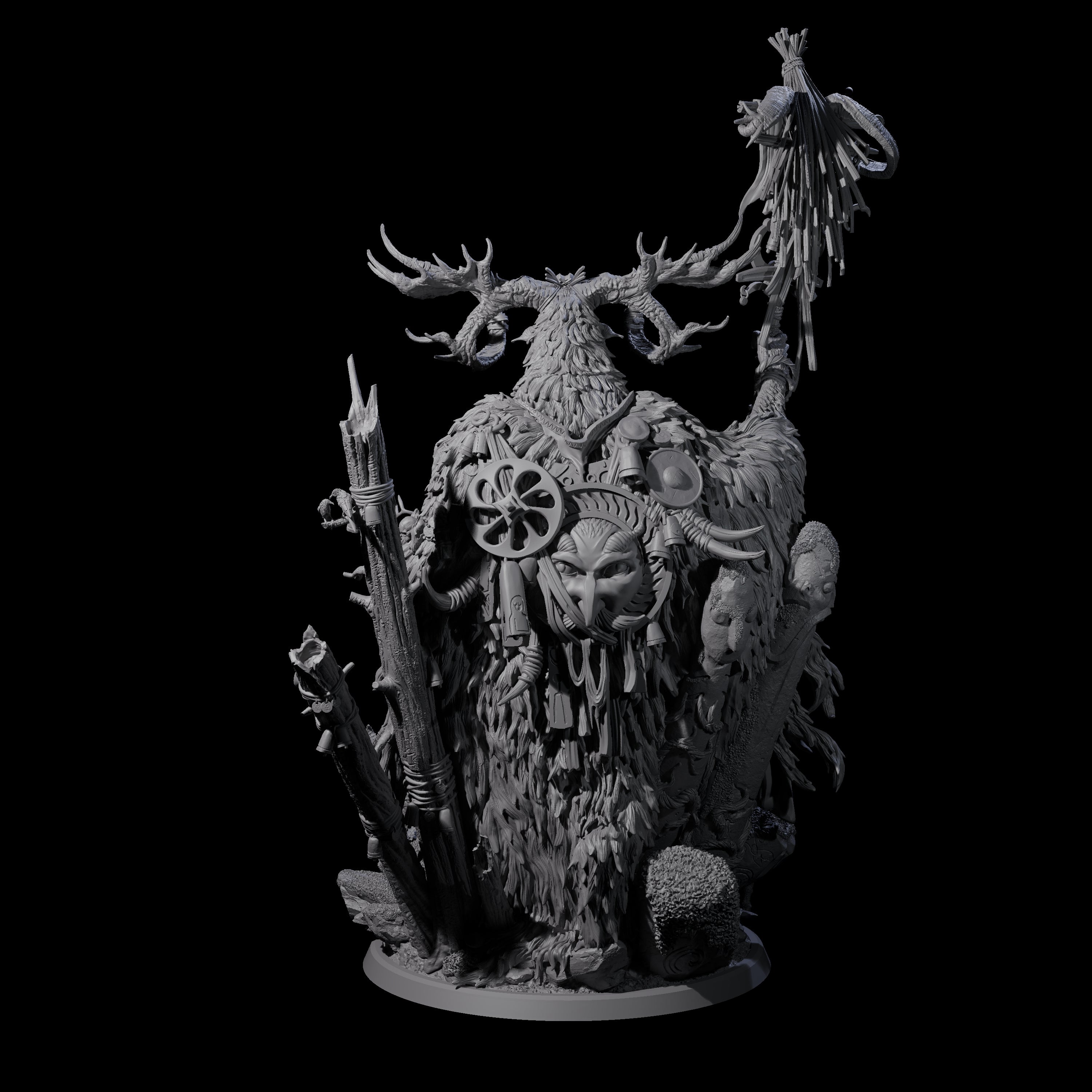 Majestic Pagan Lord of the Forest Miniature for Dungeons and Dragons, Pathfinder or other TTRPGs