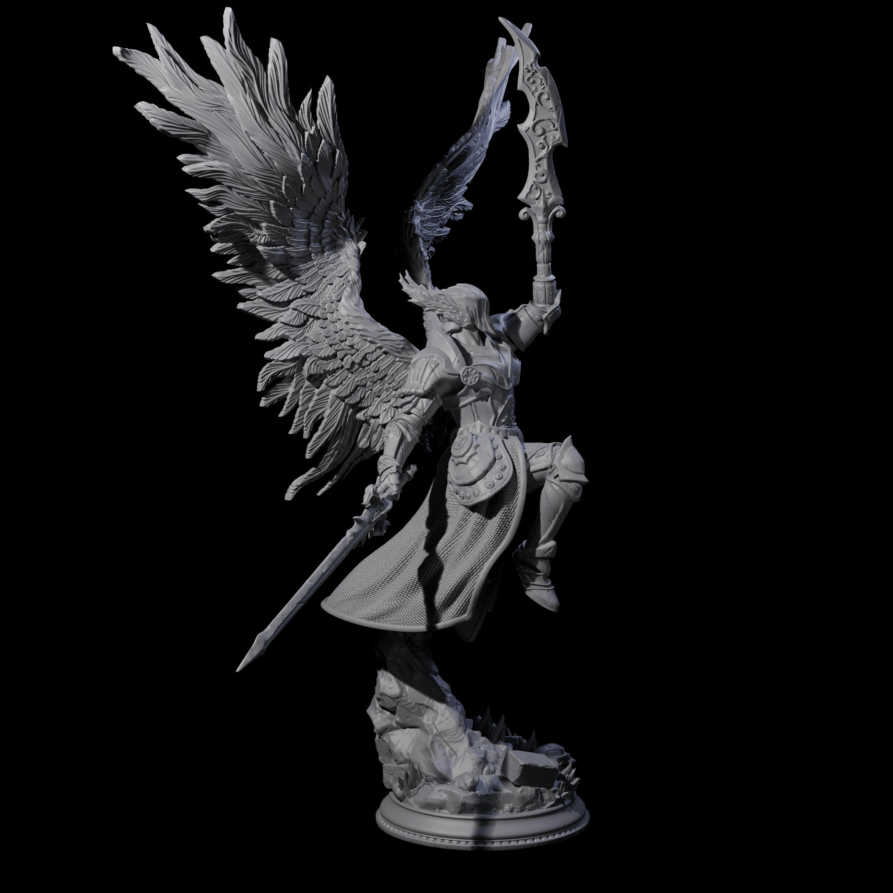 Majestic Solar Champion Miniature for Dungeons and Dragons, Pathfinder or other TTRPGs