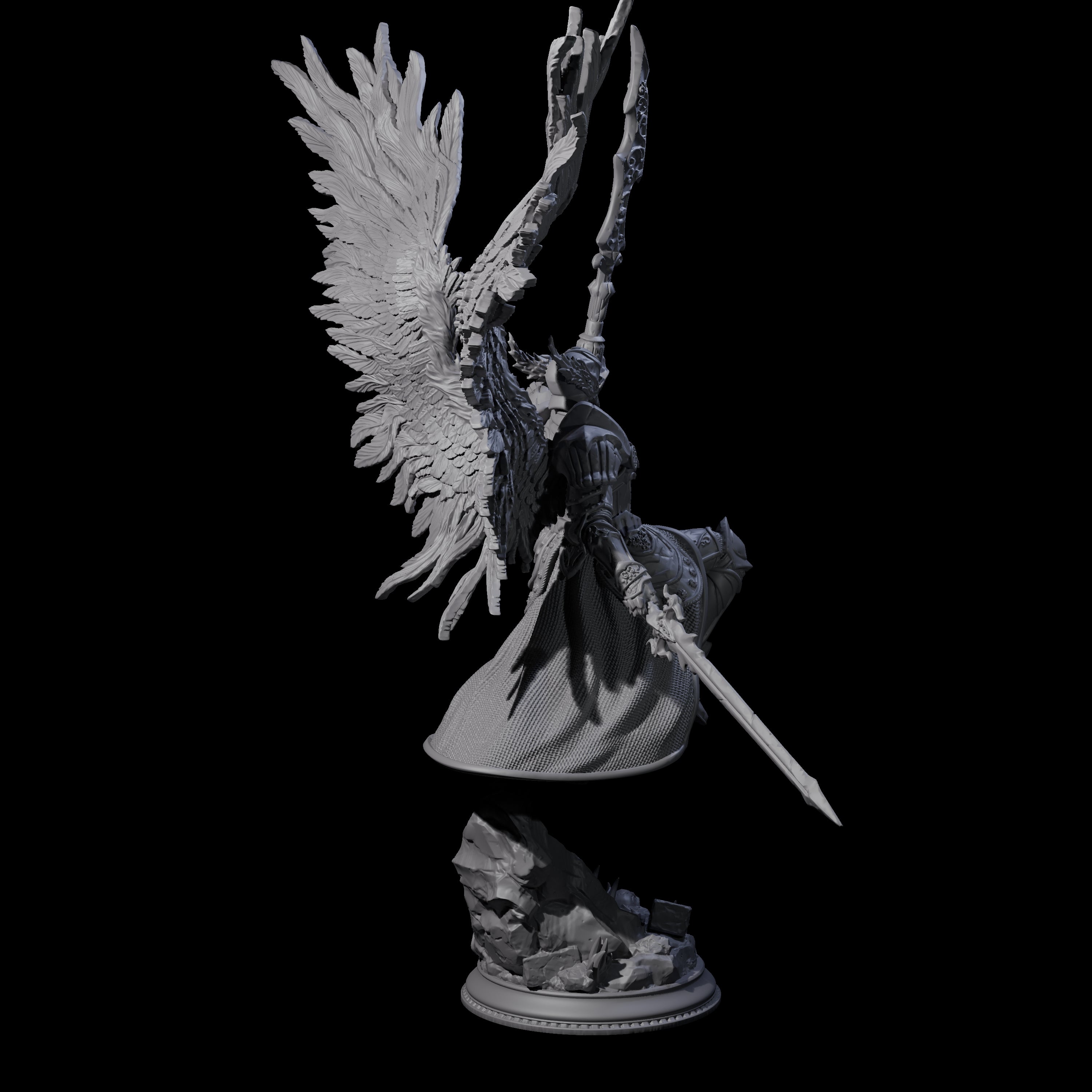 Majestic Solar Champion Miniature for Dungeons and Dragons, Pathfinder or other TTRPGs