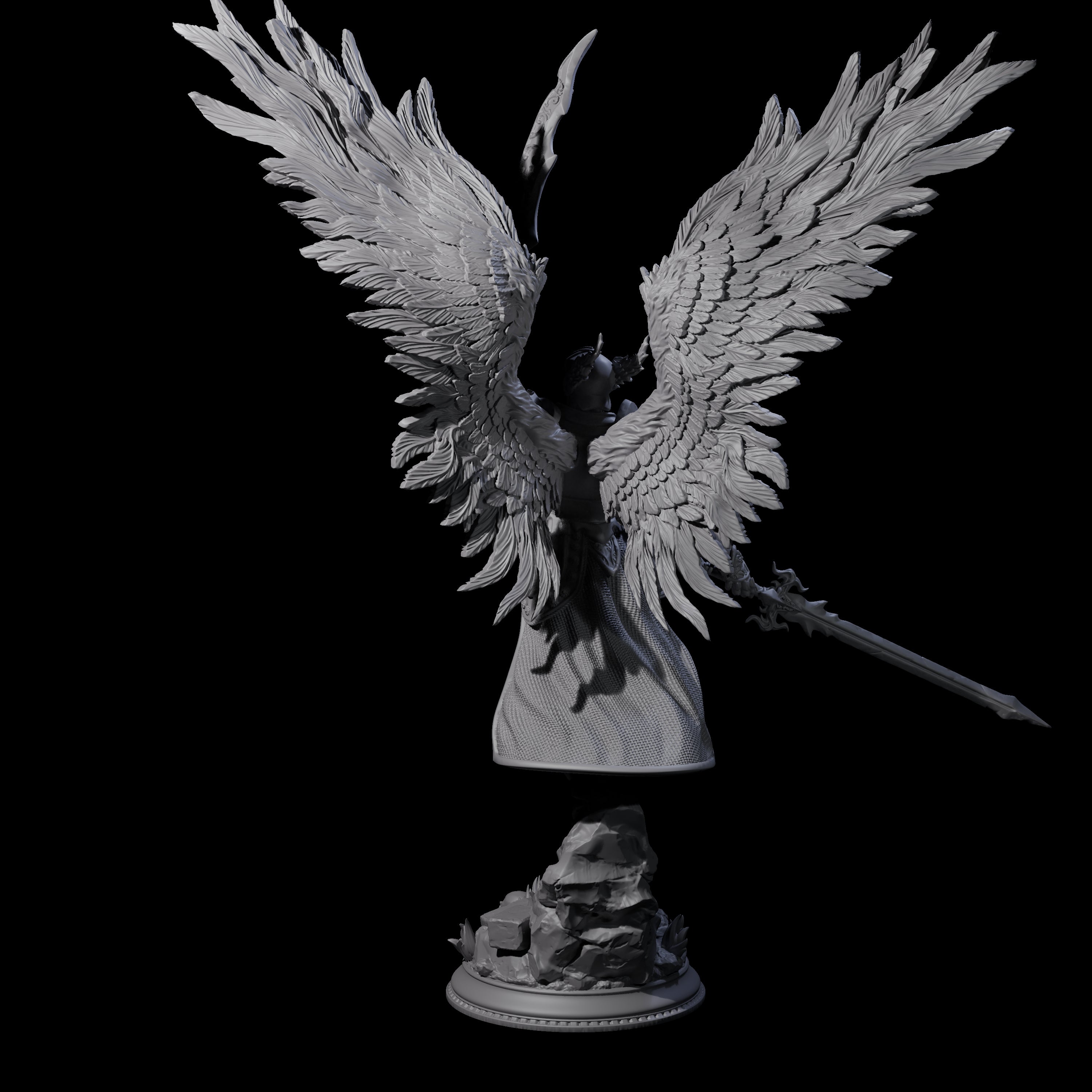 Majestic Solar Champion Miniature for Dungeons and Dragons, Pathfinder or other TTRPGs