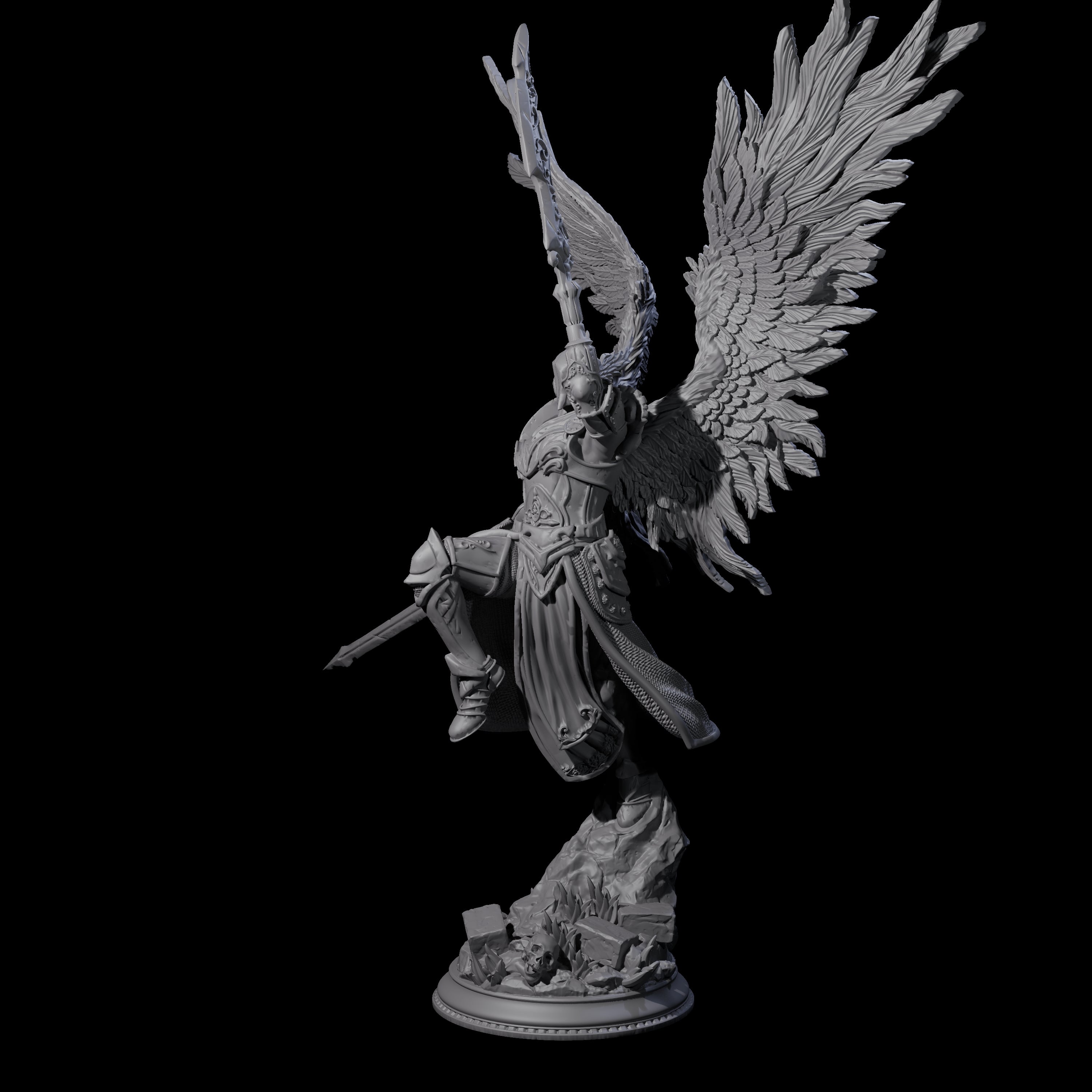 Majestic Solar Champion Miniature for Dungeons and Dragons, Pathfinder or other TTRPGs