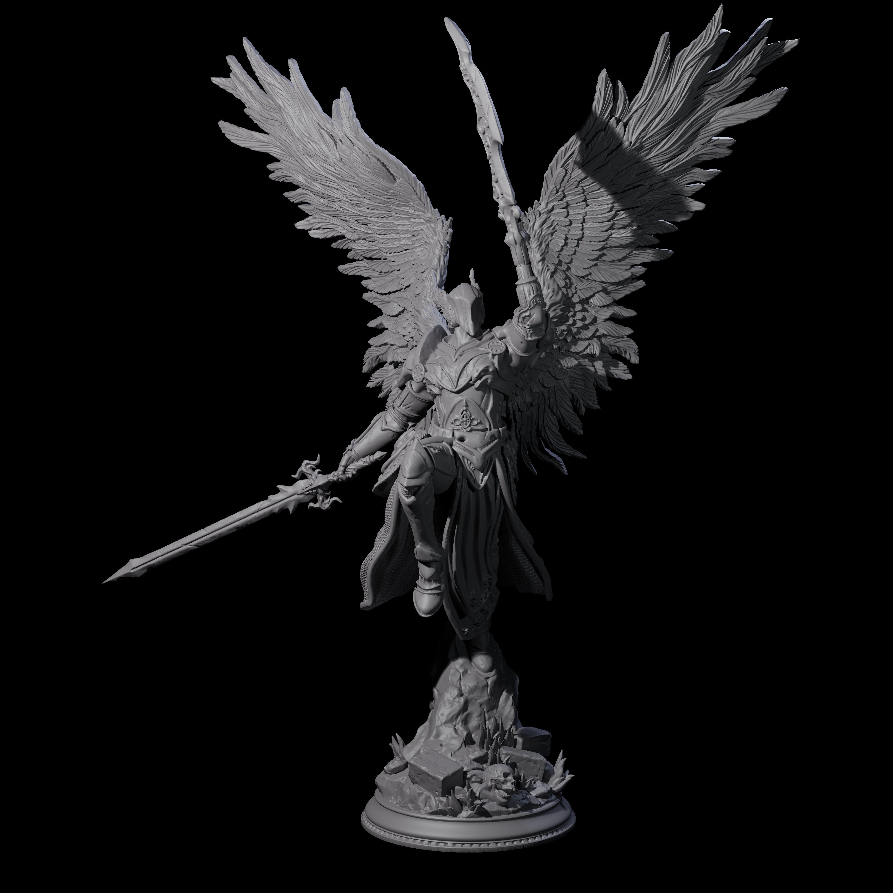 Majestic Solar Champion Miniature for Dungeons and Dragons, Pathfinder or other TTRPGs