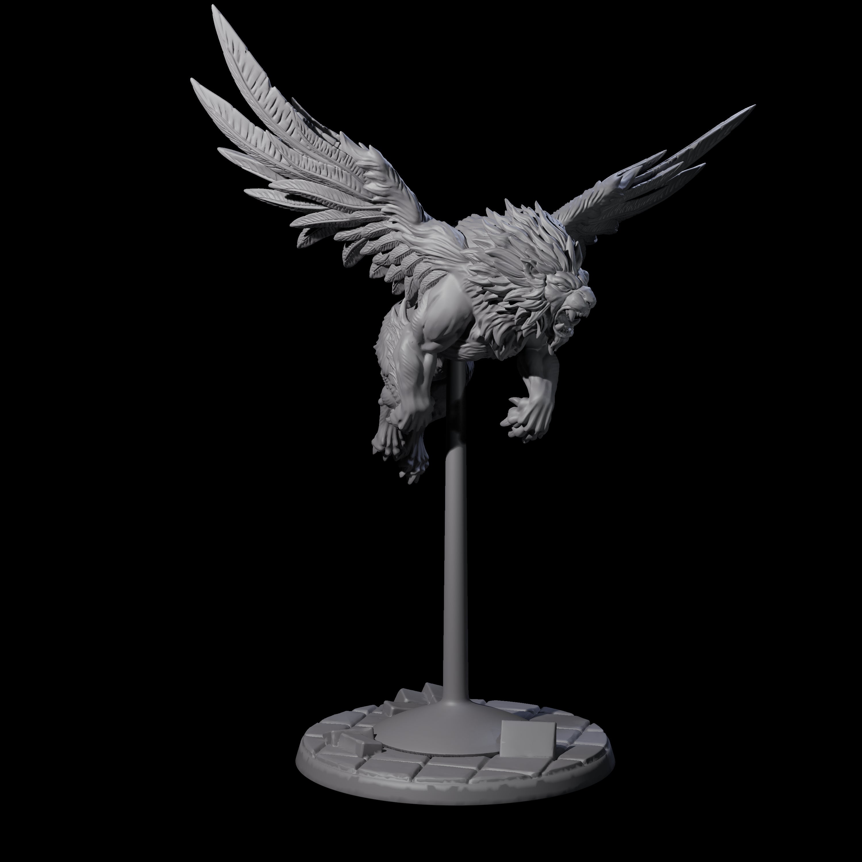 Majestic Winged Lion A Miniature for Dungeons and Dragons, Pathfinder or other TTRPGs