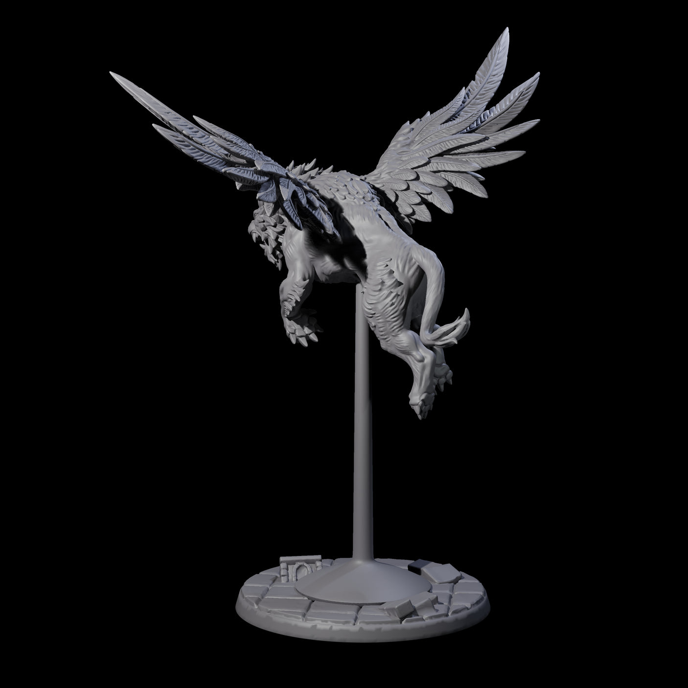 Majestic Winged Lion A Miniature for Dungeons and Dragons, Pathfinder or other TTRPGs