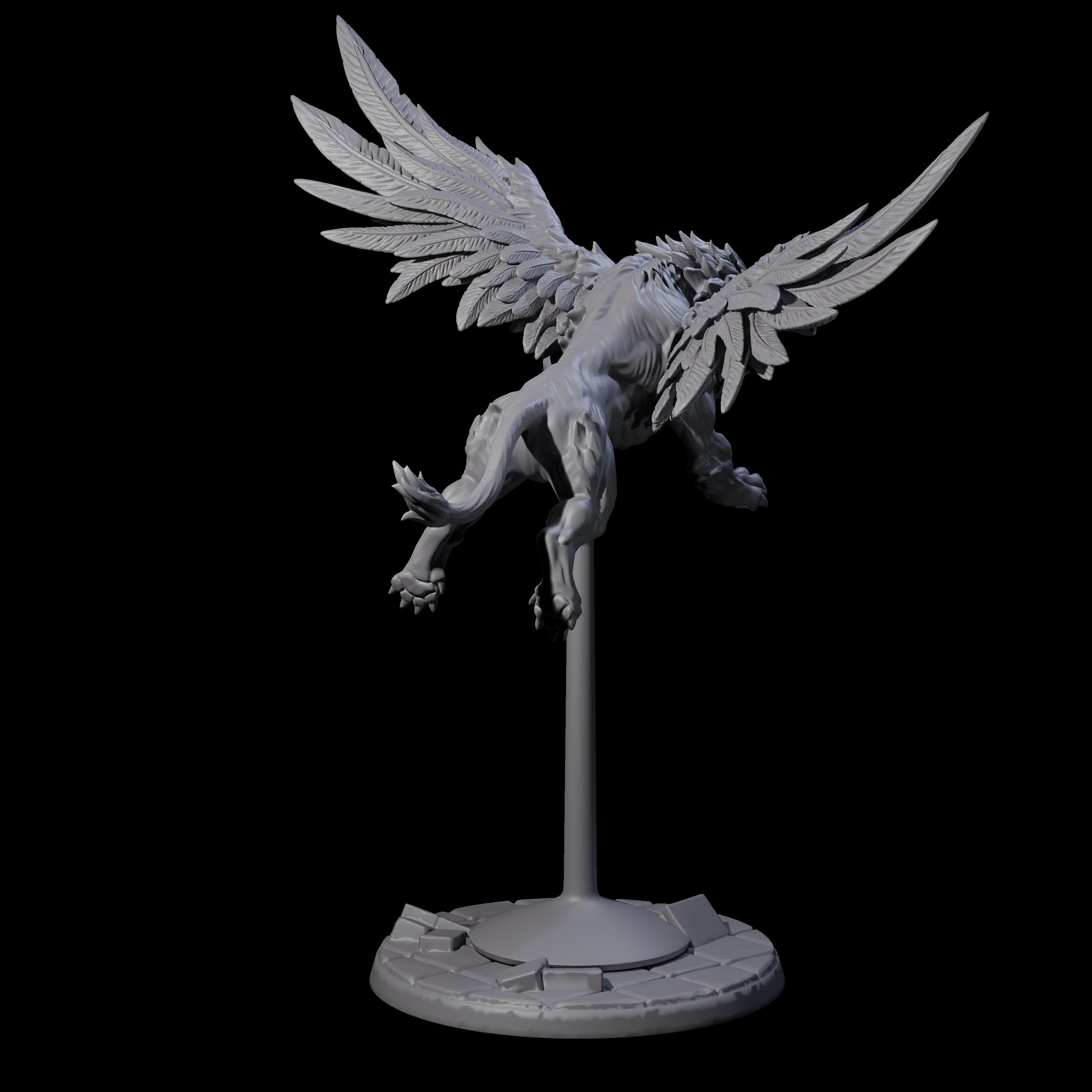 Majestic Winged Lion C Miniature for Dungeons and Dragons, Pathfinder or other TTRPGs