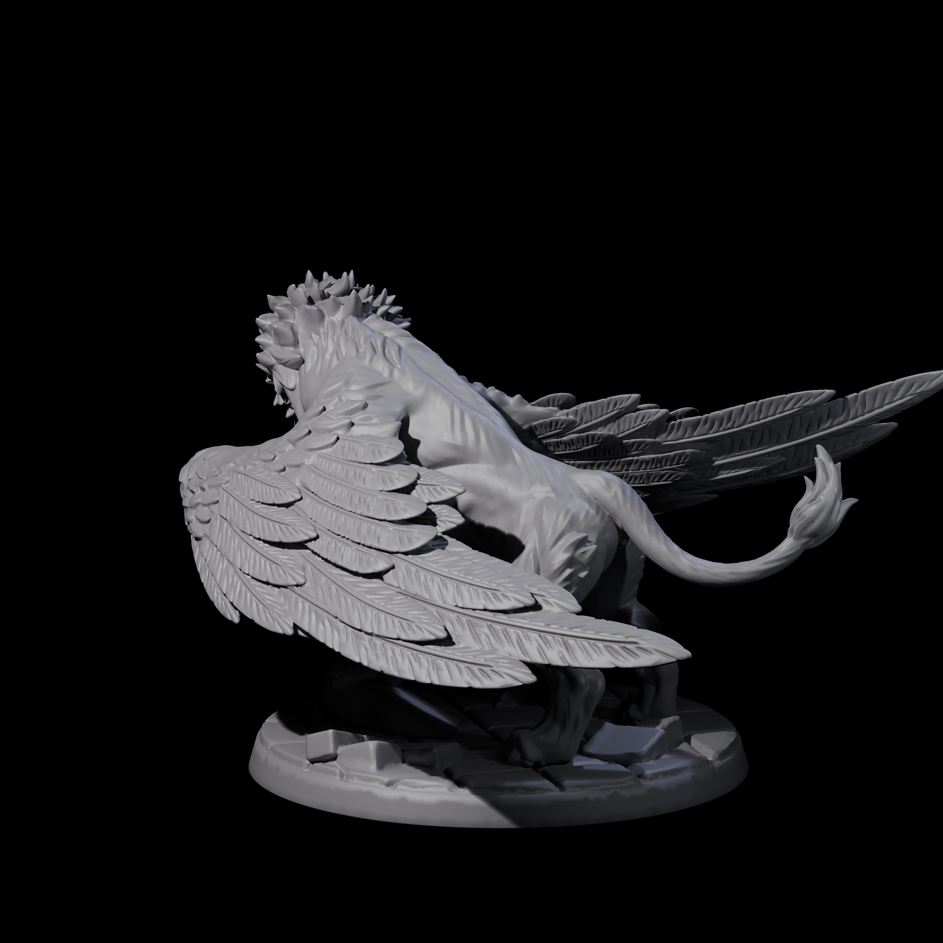 Majestic Winged Lion D Miniature for Dungeons and Dragons, Pathfinder or other TTRPGs