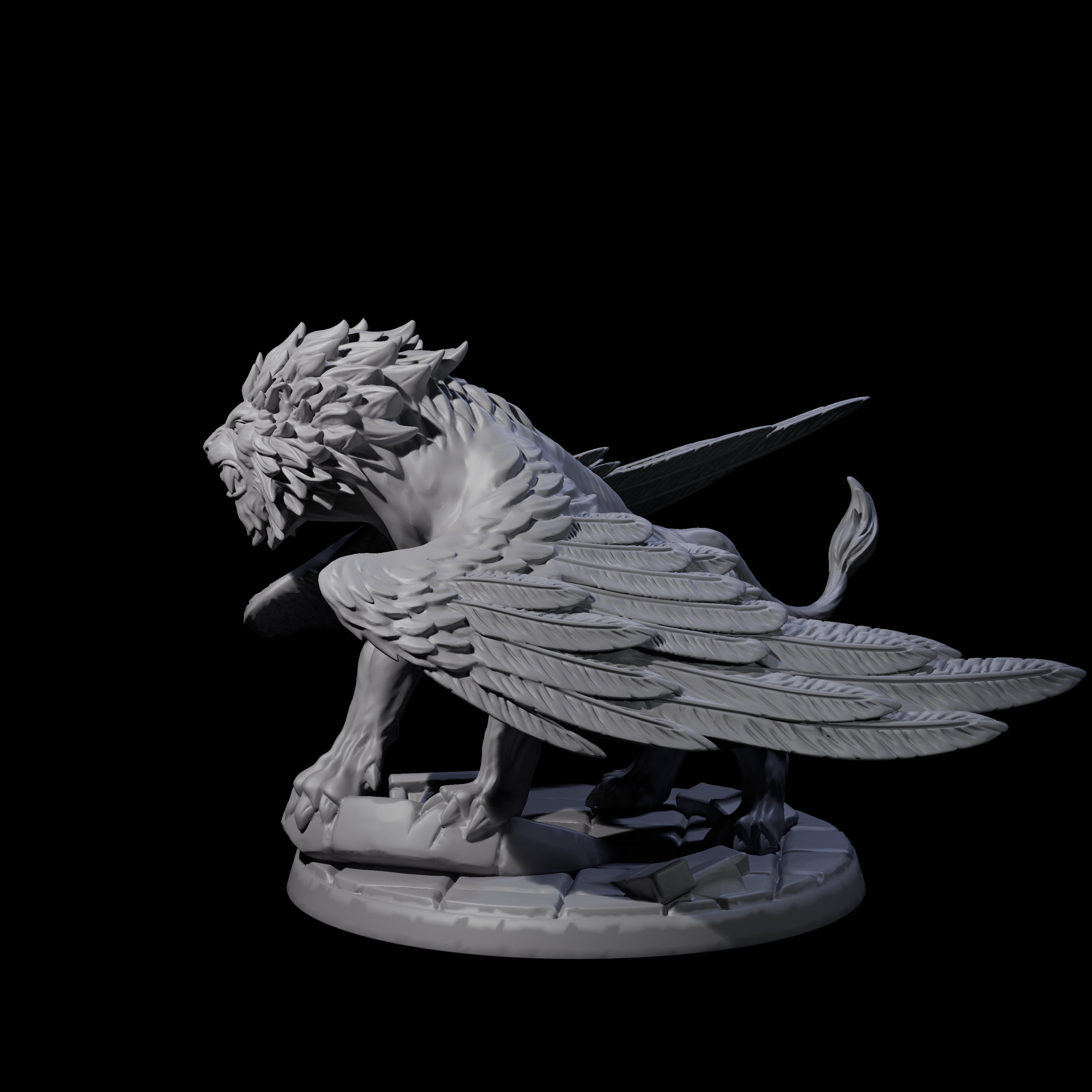 Majestic Winged Lion D Miniature for Dungeons and Dragons, Pathfinder or other TTRPGs