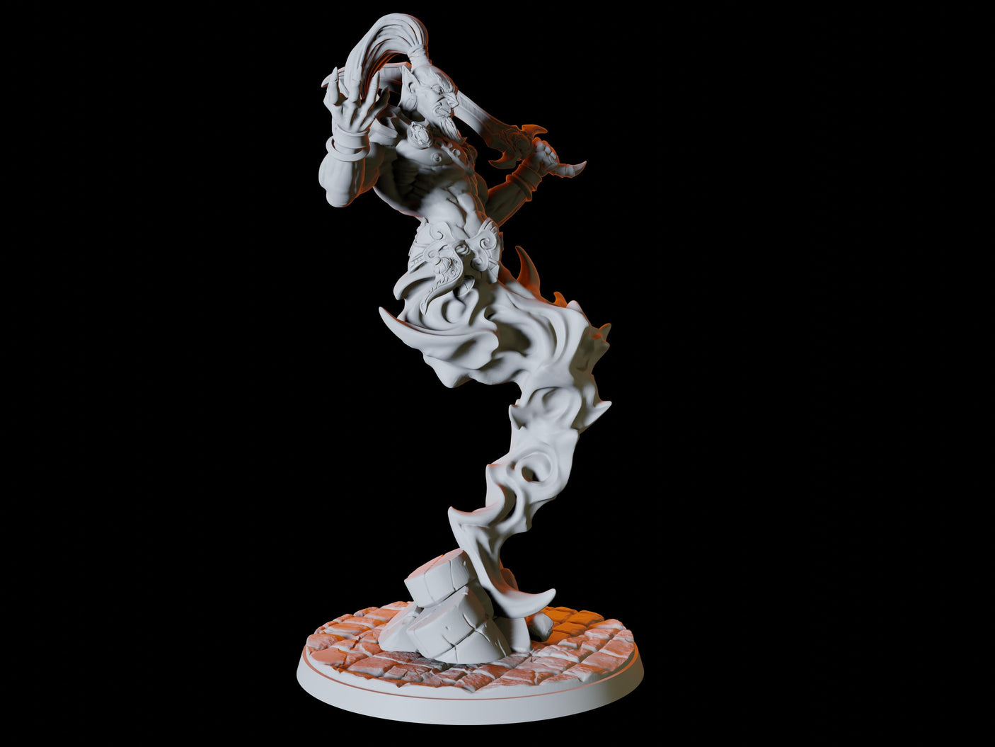 Male Djinni Miniature for Dungeons and Dragons, Pathfinder or other TTRPGs