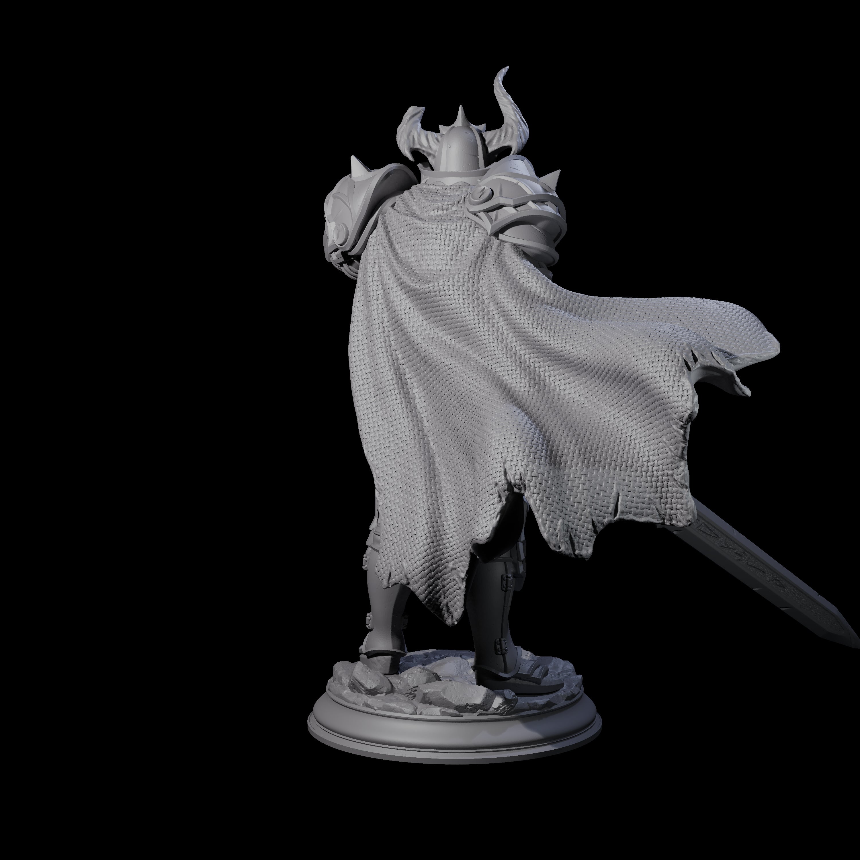 Maleficent Demon Knight Miniature for Dungeons and Dragons, Pathfinder or other TTRPGs