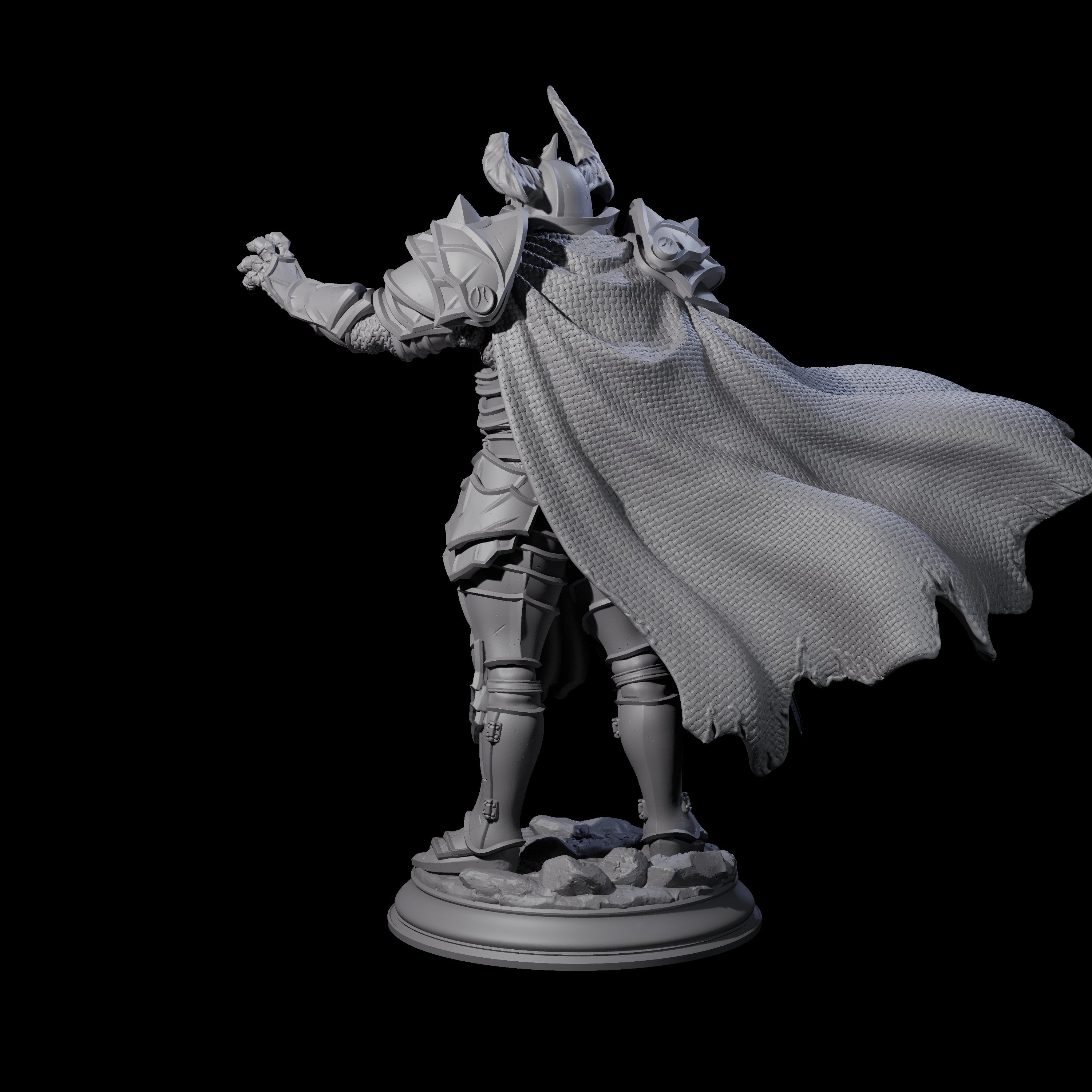 Maleficent Demon Knight Miniature for Dungeons and Dragons, Pathfinder or other TTRPGs