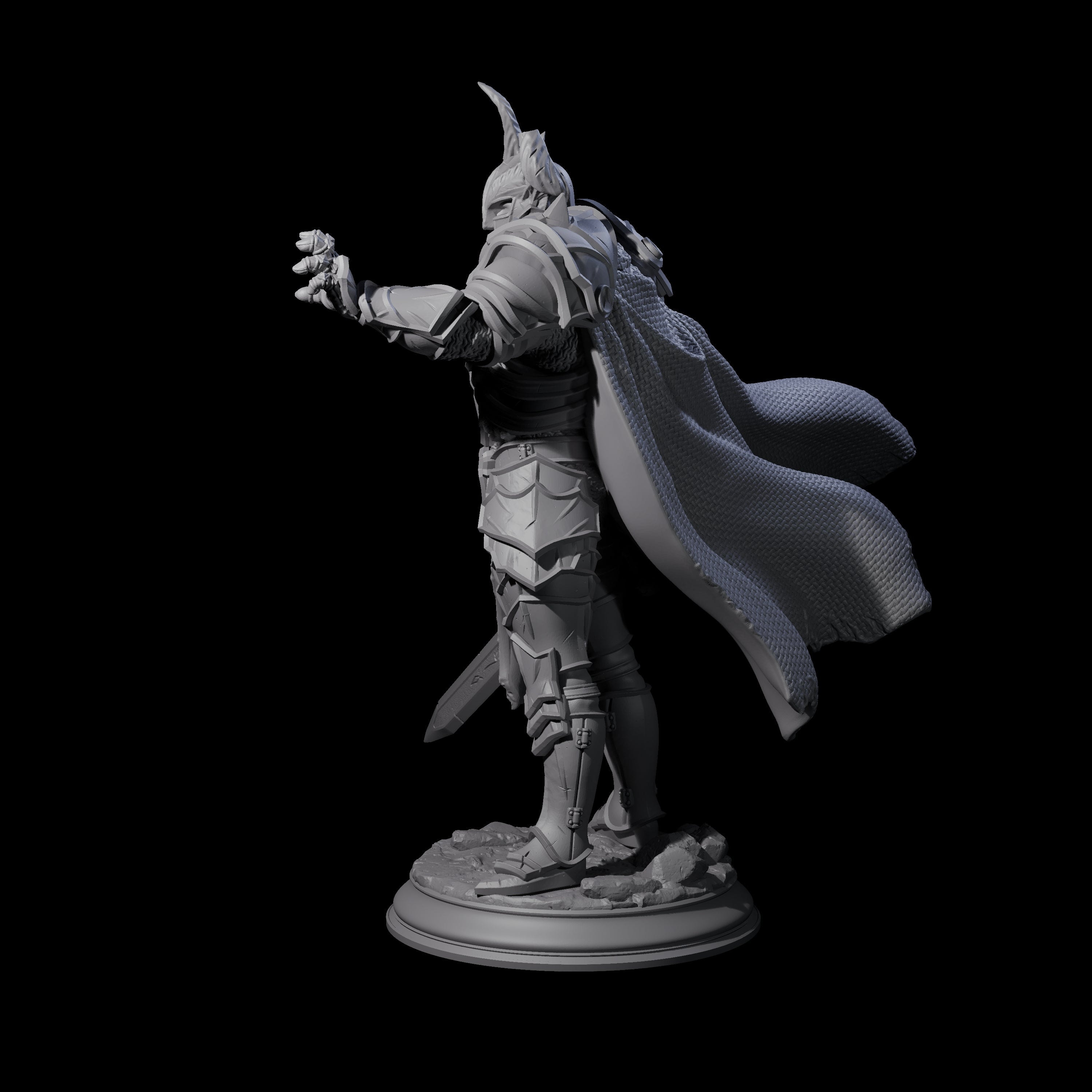 Maleficent Demon Knight Miniature for Dungeons and Dragons, Pathfinder or other TTRPGs