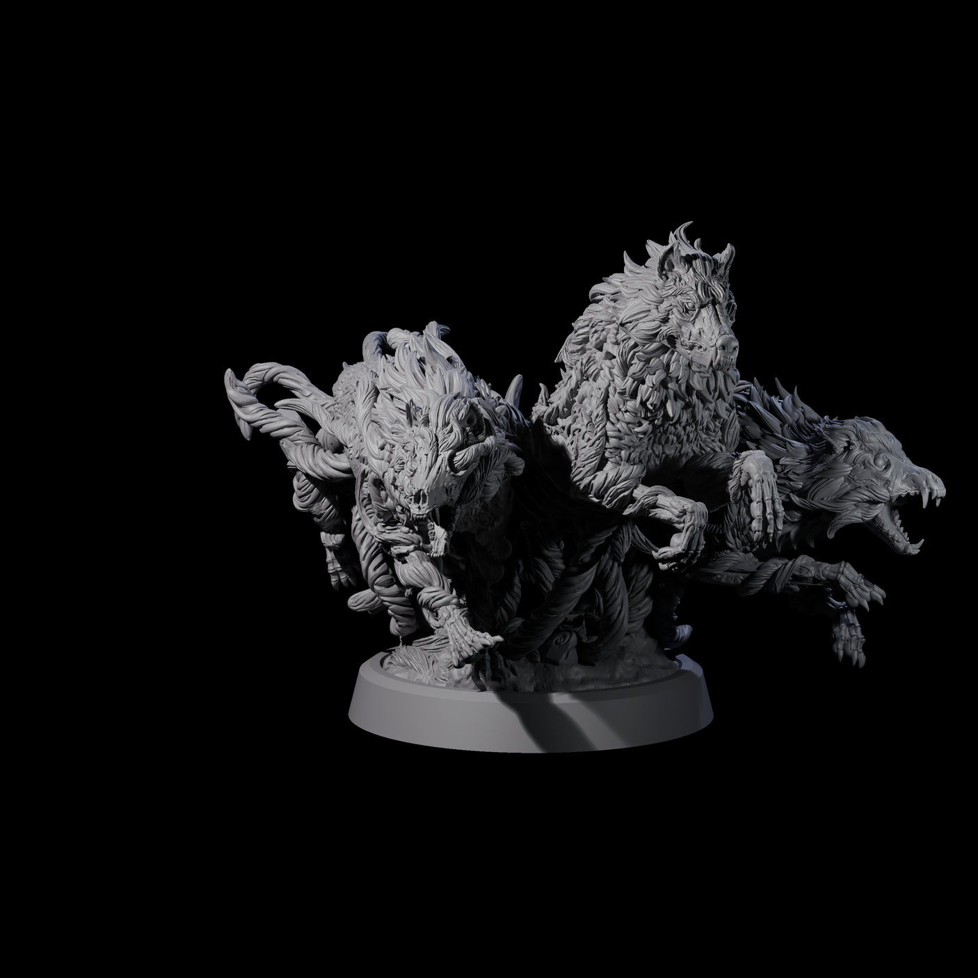 Manifest Forest Spirit Wolves Miniature for Dungeons and Dragons, Pathfinder or other TTRPGs