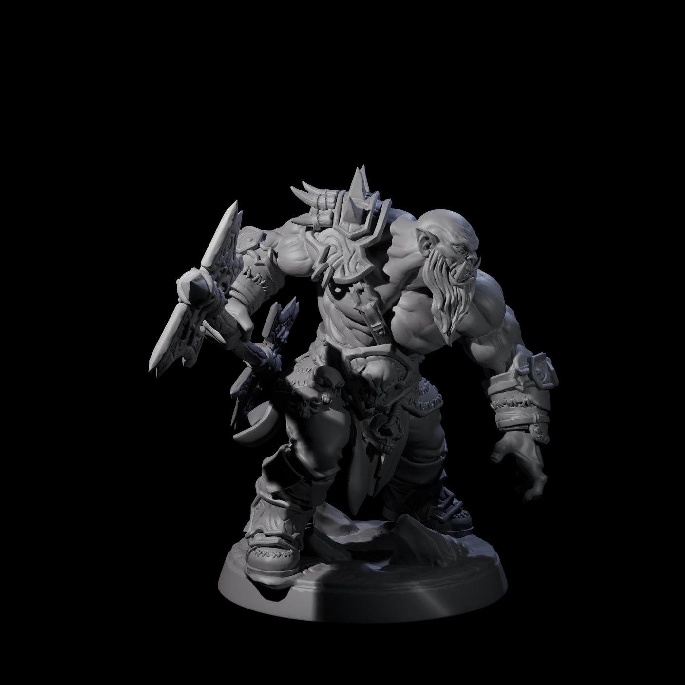 Marauding Orc Raider A Miniature for Dungeons and Dragons, Pathfinder or other TTRPGs