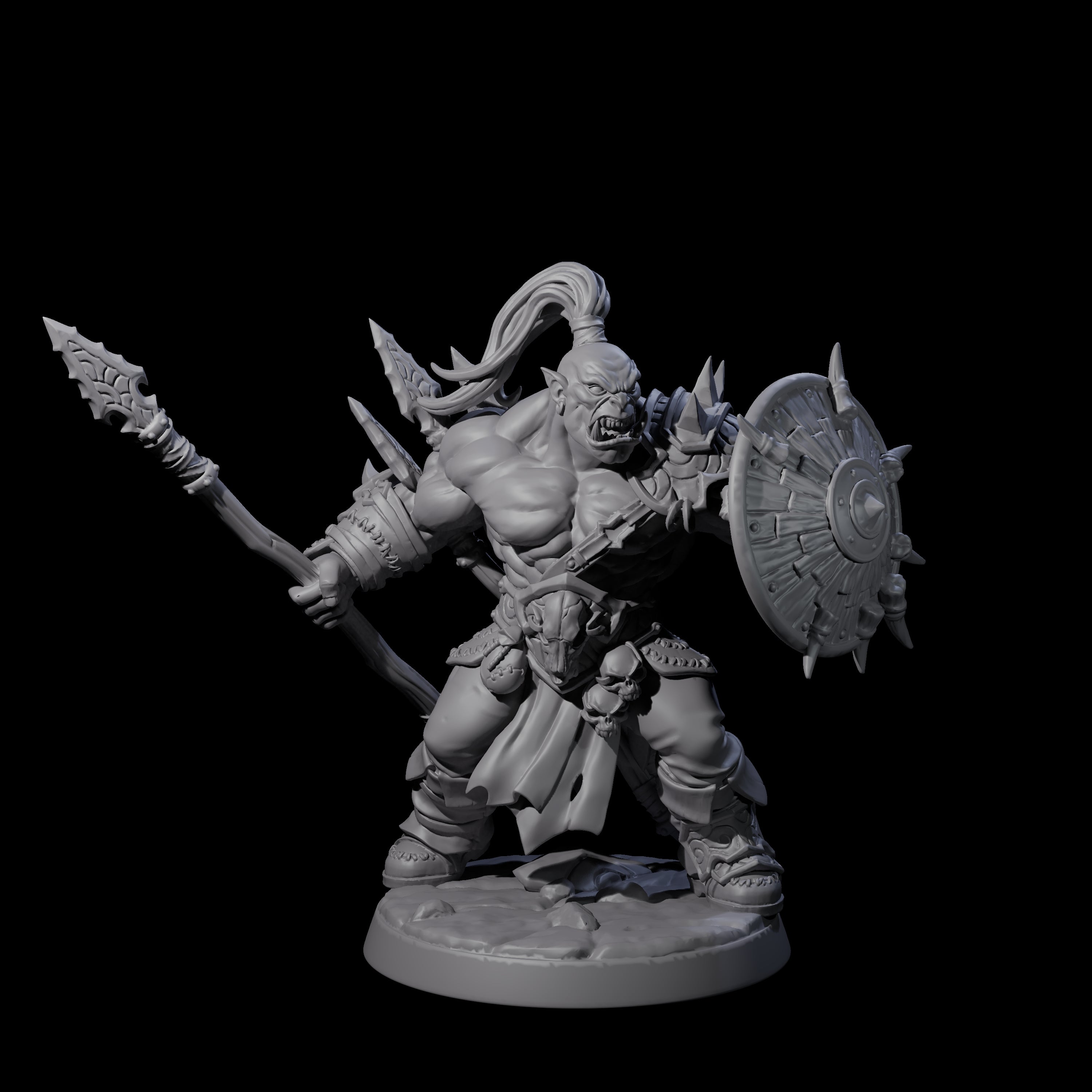 Marauding Orc Raider B Miniature for Dungeons and Dragons, Pathfinder or other TTRPGs