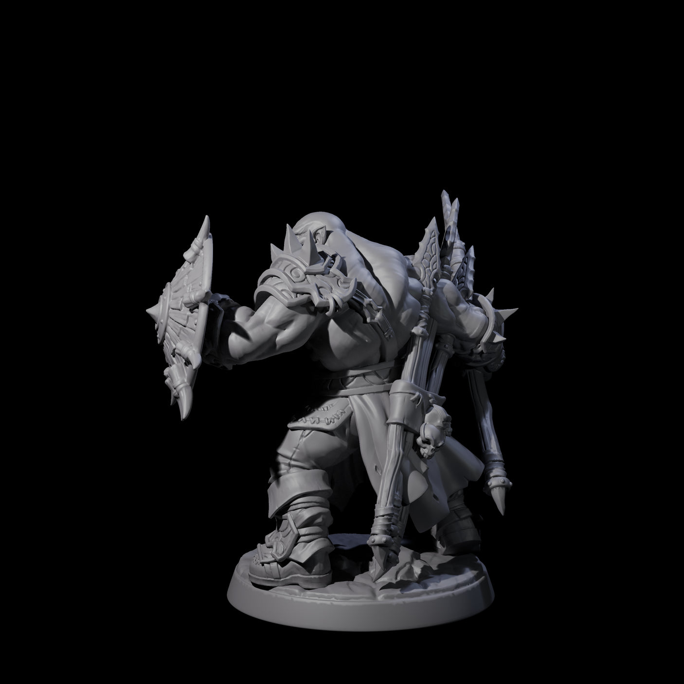 Marauding Orc Raider B Miniature for Dungeons and Dragons, Pathfinder or other TTRPGs