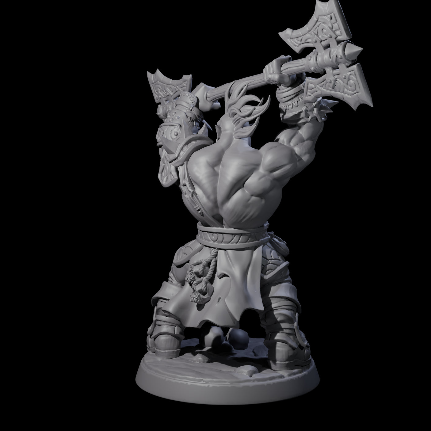 Marauding Orc Raider C Miniature for Dungeons and Dragons, Pathfinder or other TTRPGs