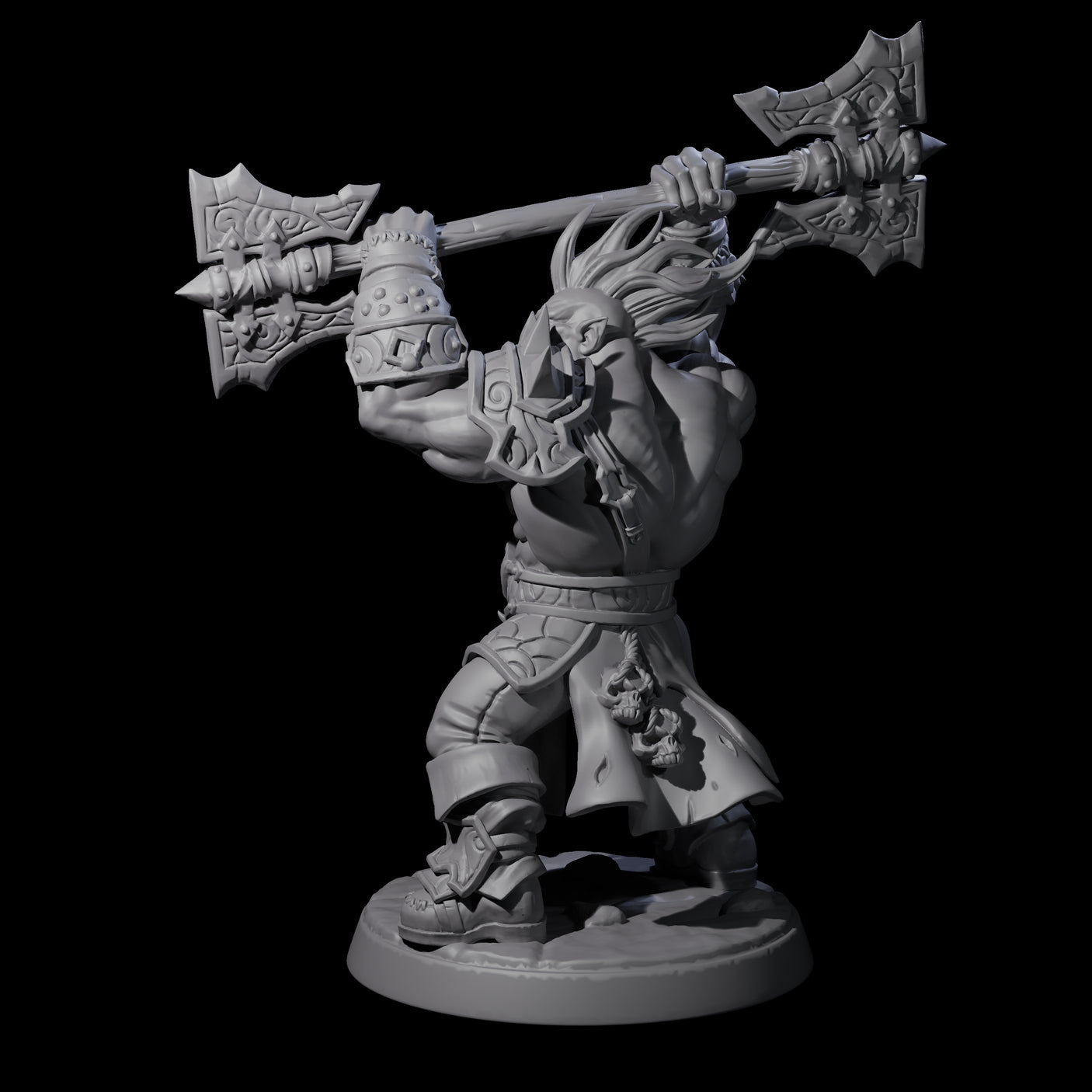 Marauding Orc Raider C Miniature for Dungeons and Dragons, Pathfinder or other TTRPGs
