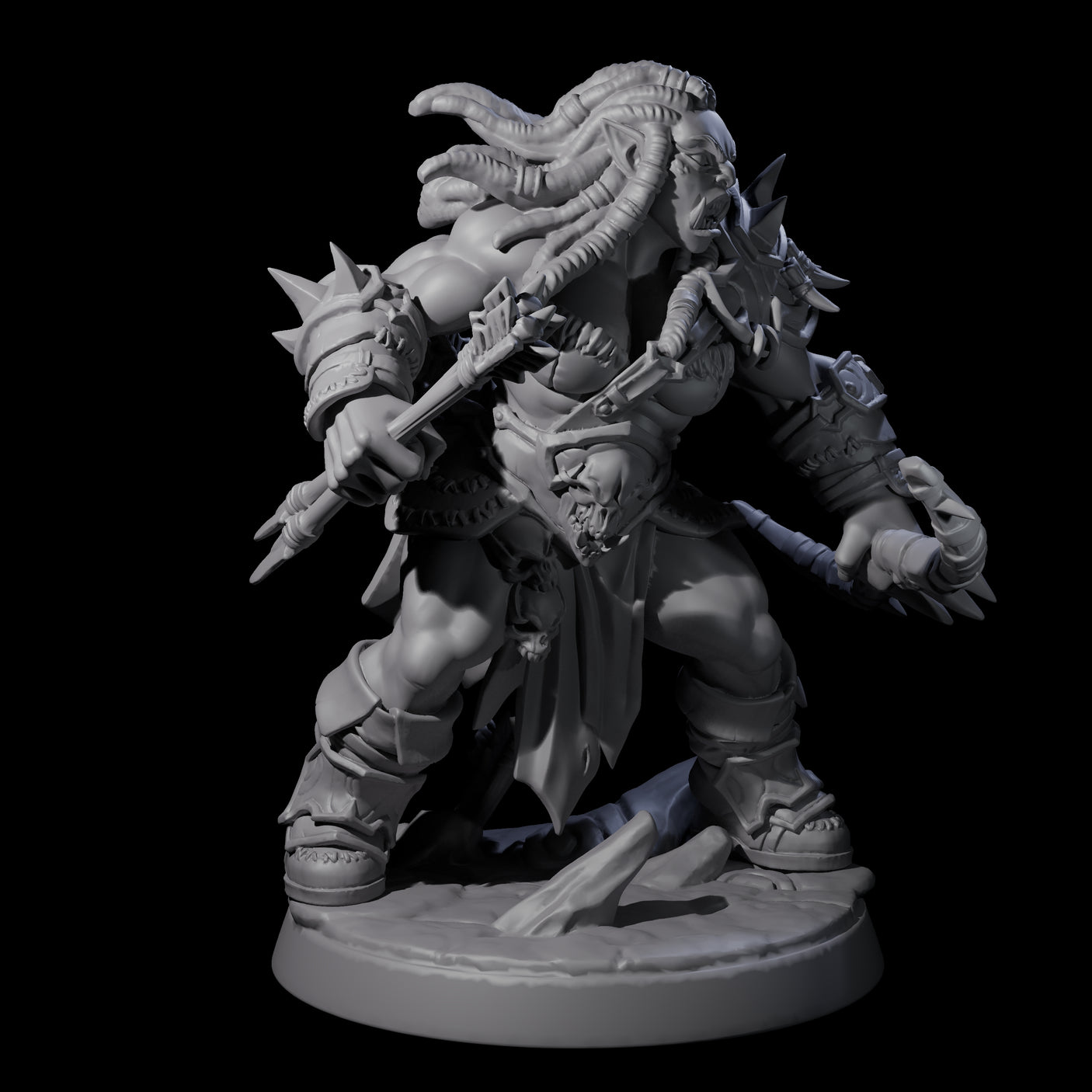 Marauding Orc Raider D Miniature for Dungeons and Dragons, Pathfinder or other TTRPGs