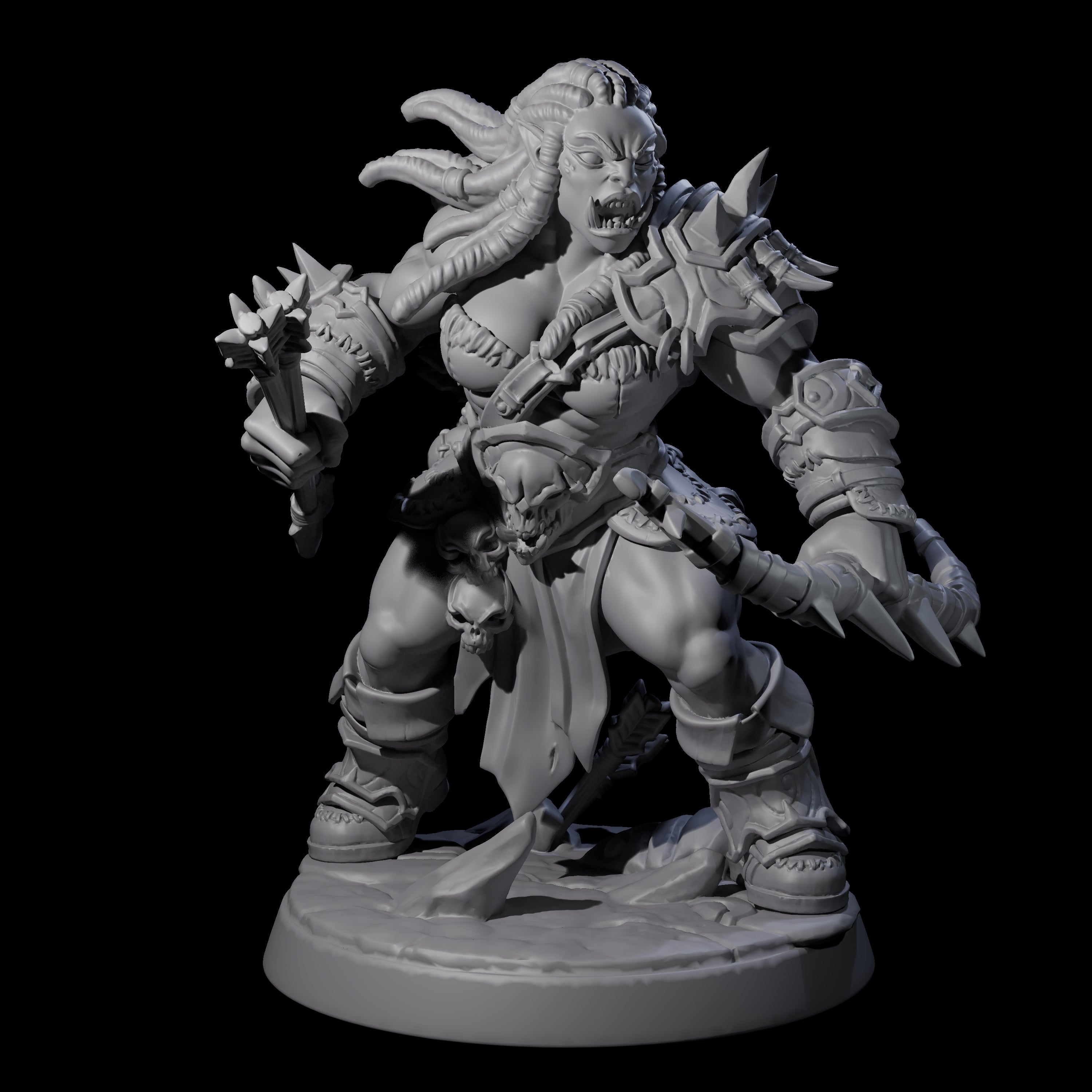 Marauding Orc Raider D Miniature for Dungeons and Dragons, Pathfinder or other TTRPGs