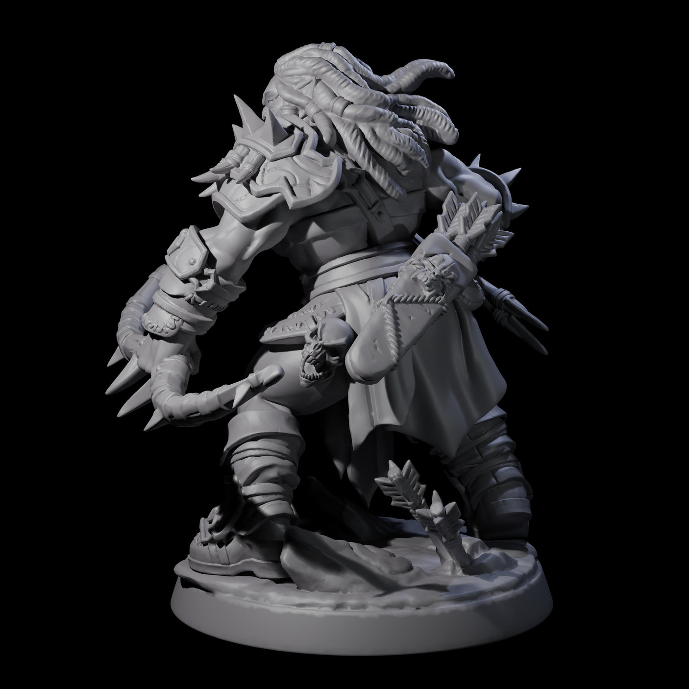 Marauding Orc Raider D Miniature for Dungeons and Dragons, Pathfinder or other TTRPGs