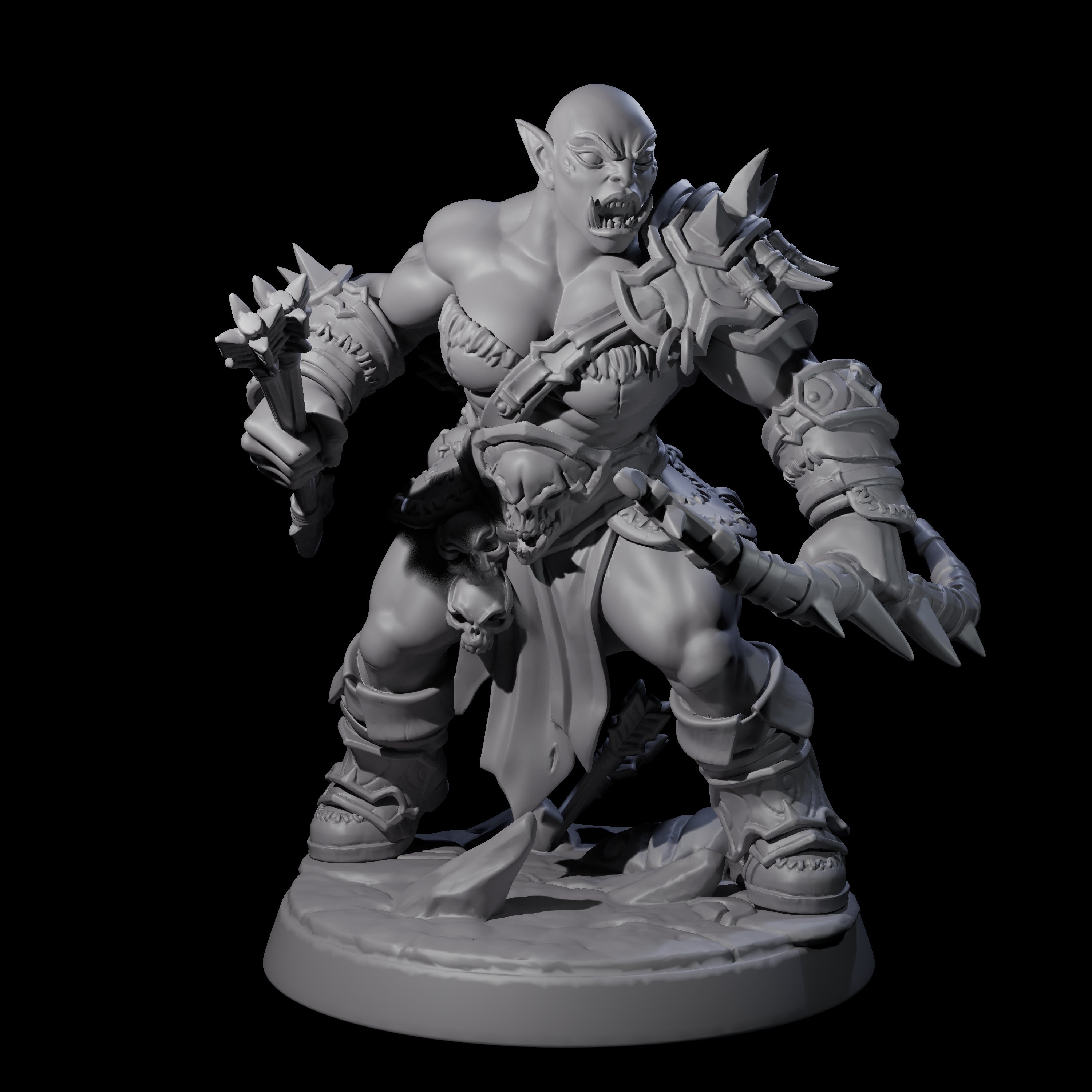 Marauding Orc Raider D Miniature for Dungeons and Dragons, Pathfinder or other TTRPGs