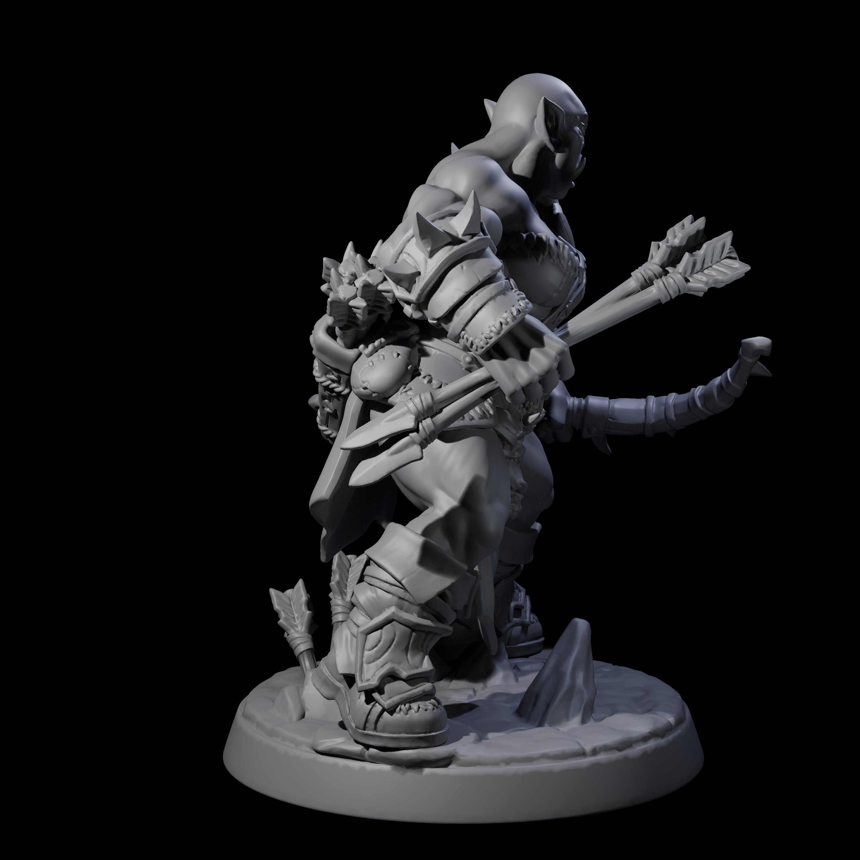 Marauding Orc Raider D Miniature for Dungeons and Dragons, Pathfinder or other TTRPGs