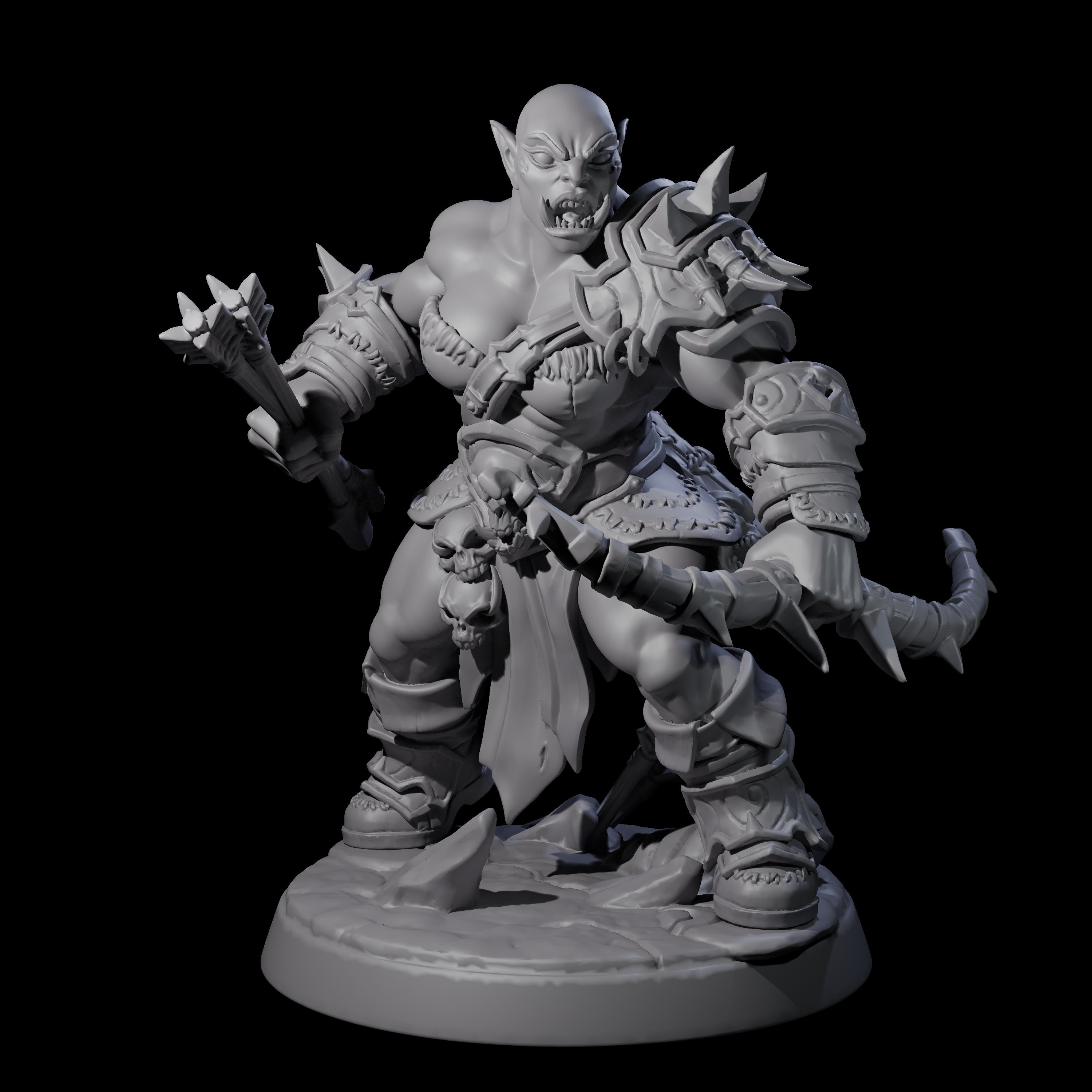 Marauding Orc Raider D Miniature for Dungeons and Dragons, Pathfinder or other TTRPGs