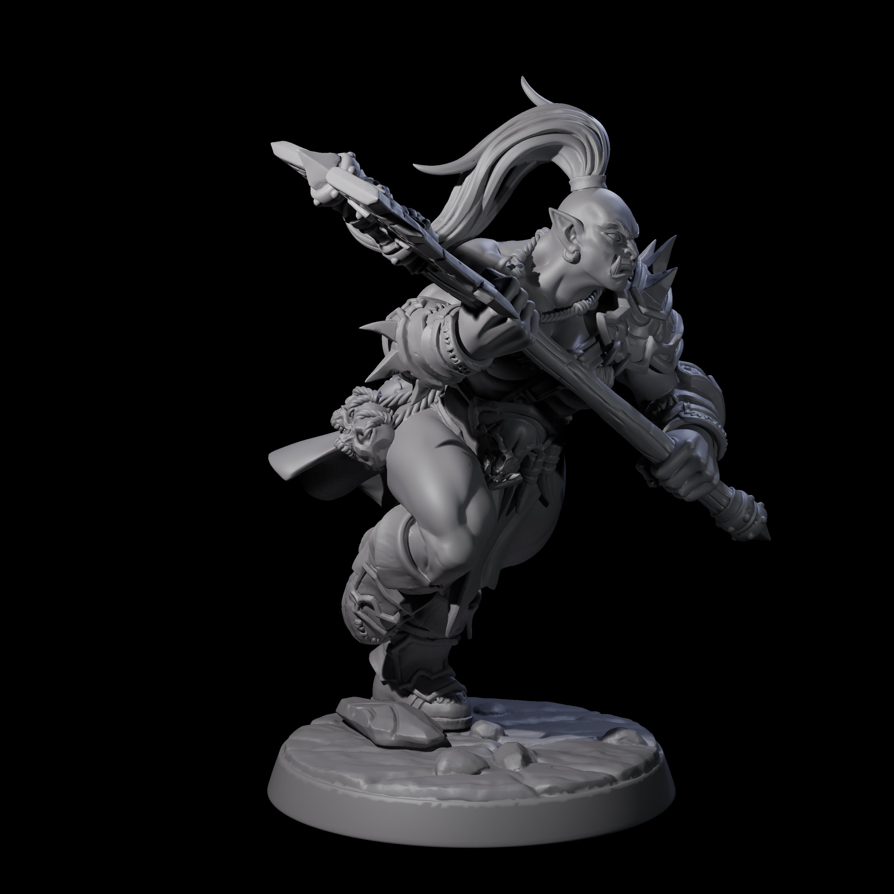 Marauding Orc Raider E Miniature for Dungeons and Dragons, Pathfinder or other TTRPGs