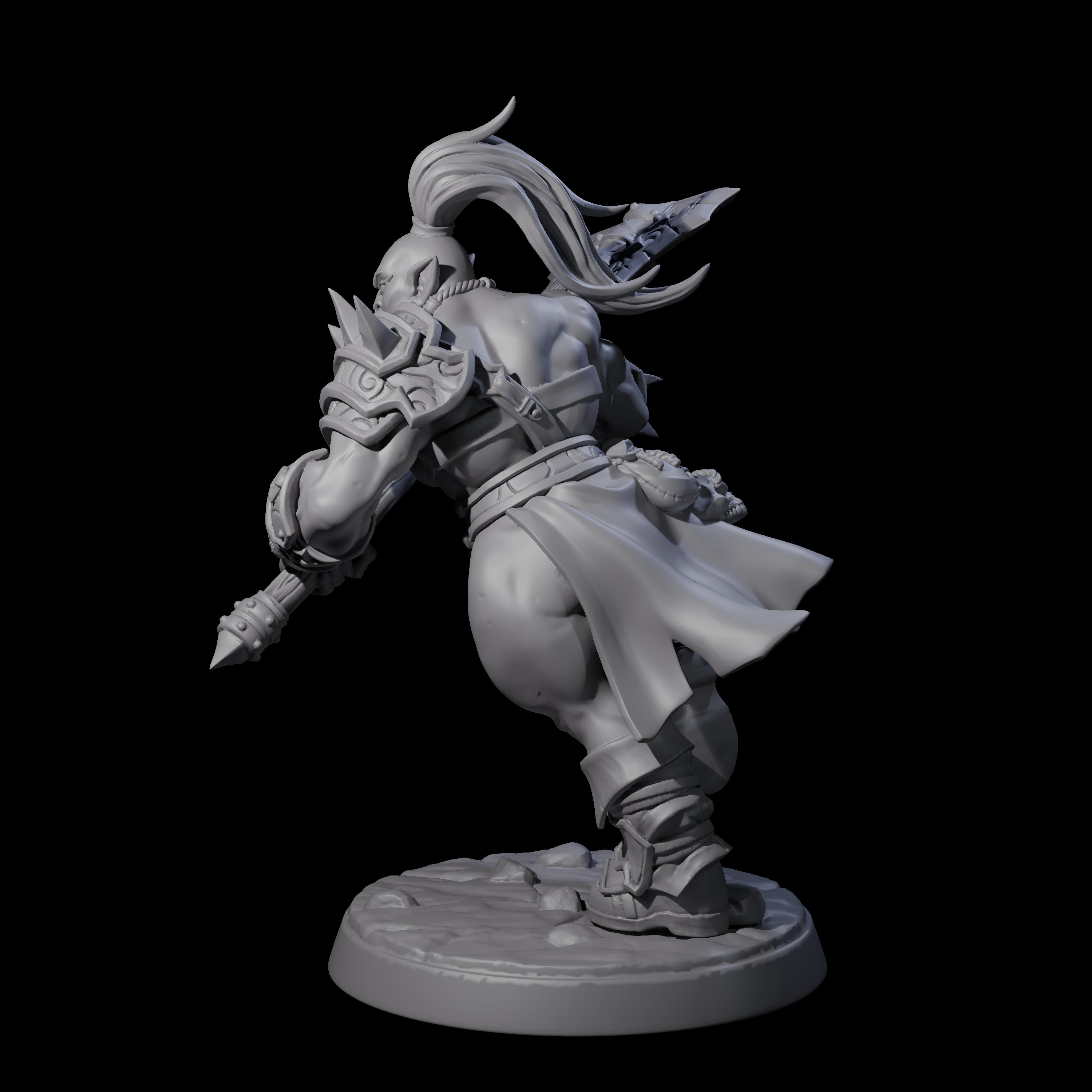 Marauding Orc Raider E Miniature for Dungeons and Dragons, Pathfinder or other TTRPGs