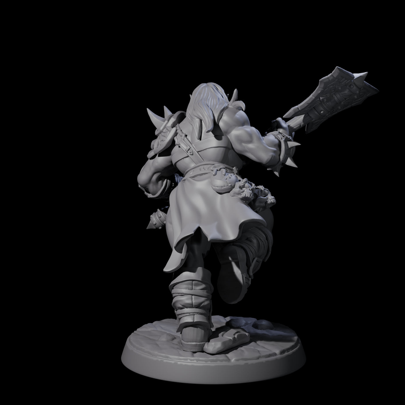 Marauding Orc Raider E Miniature for Dungeons and Dragons, Pathfinder or other TTRPGs