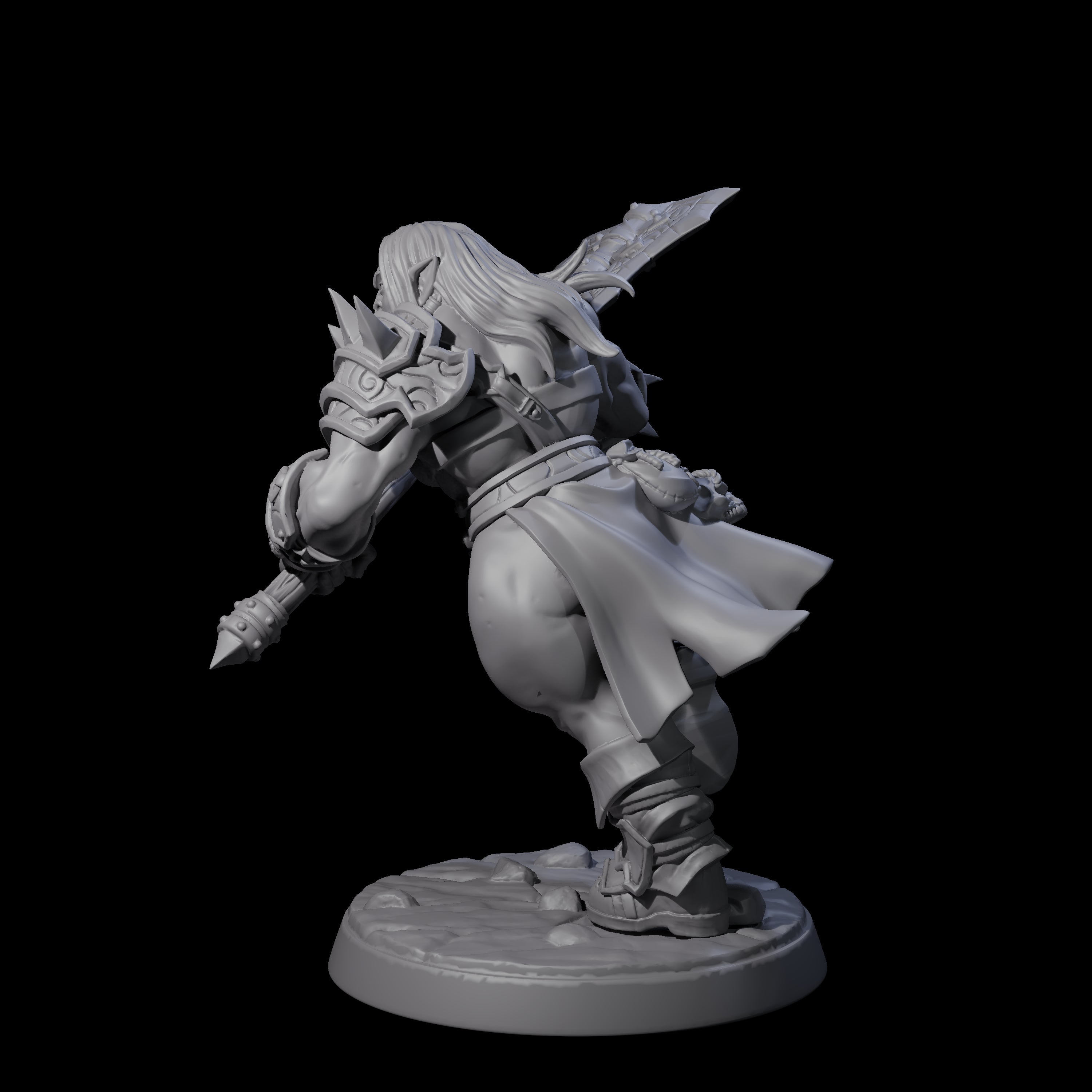 Marauding Orc Raider E Miniature for Dungeons and Dragons, Pathfinder or other TTRPGs
