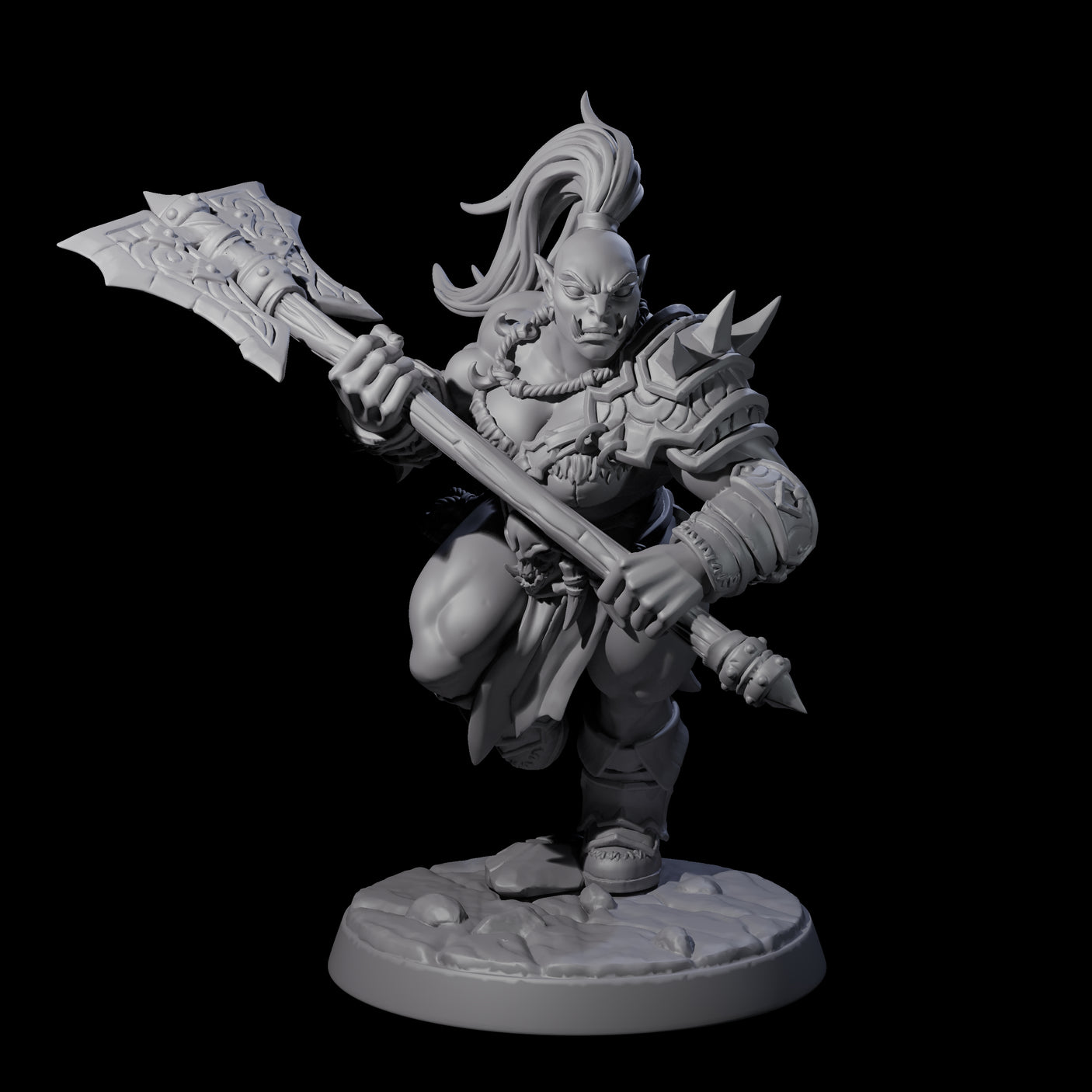Marauding Orc Raider E Miniature for Dungeons and Dragons, Pathfinder or other TTRPGs