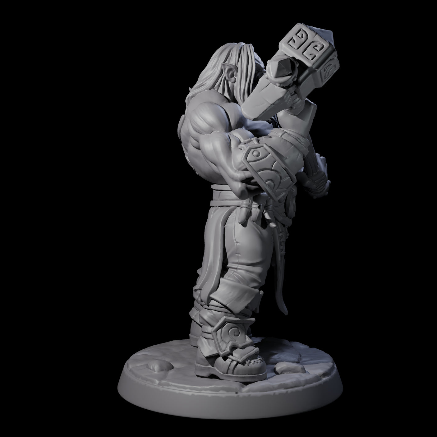 Marauding Orc Raider F Miniature for Dungeons and Dragons, Pathfinder or other TTRPGs