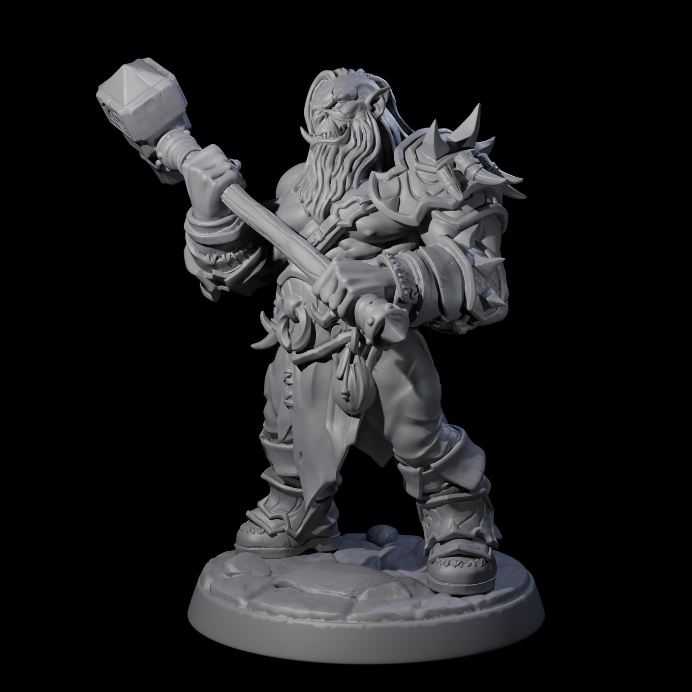 Marauding Orc Raider F Miniature for Dungeons and Dragons, Pathfinder or other TTRPGs