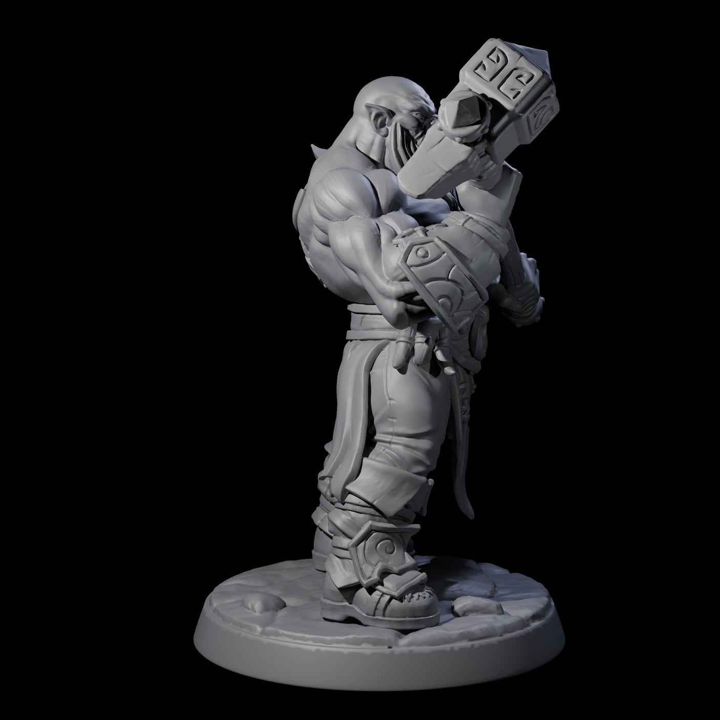 Marauding Orc Raider F Miniature for Dungeons and Dragons, Pathfinder or other TTRPGs