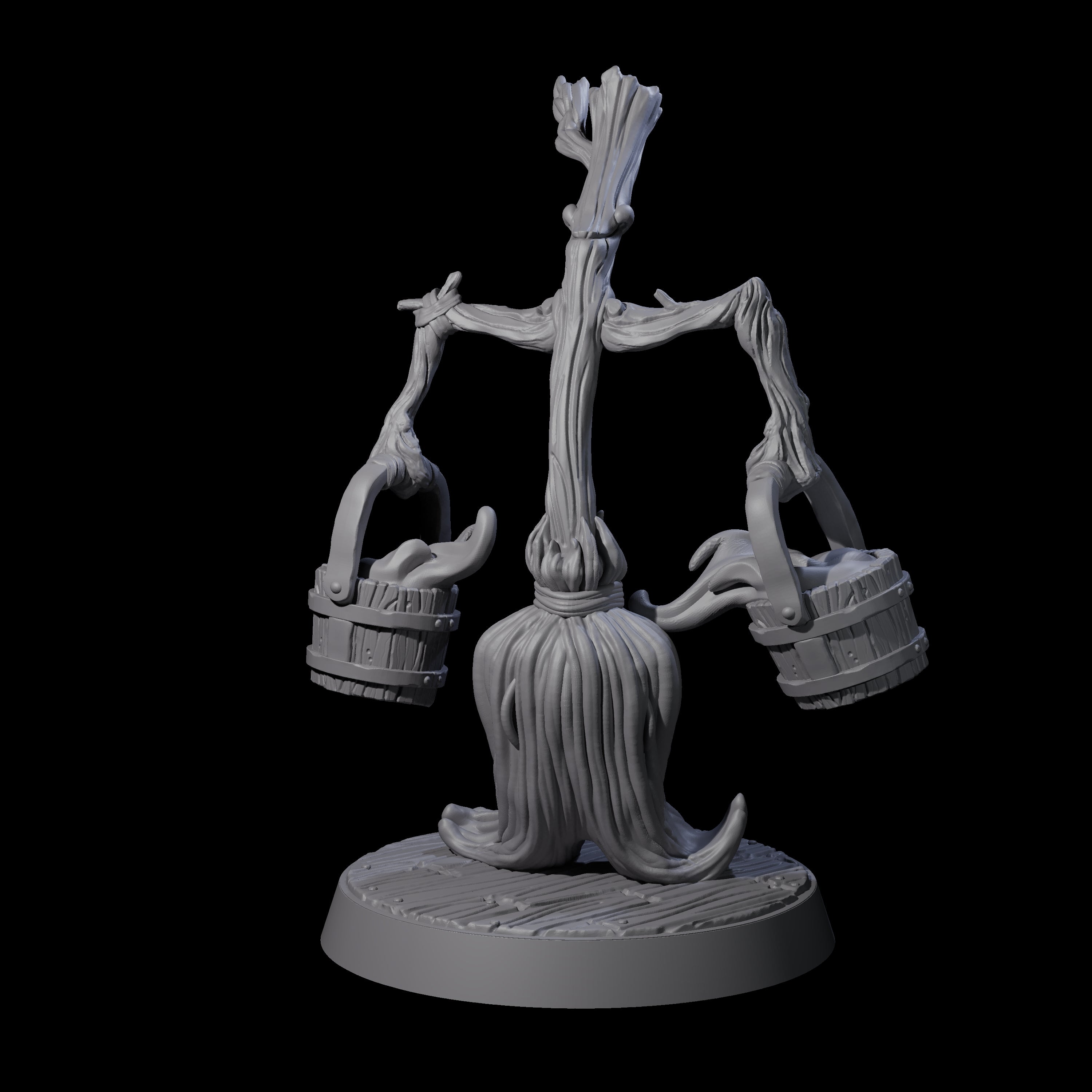 Marching Enchanted Broom Miniature for Dungeons and Dragons, Pathfinder or other TTRPGs
