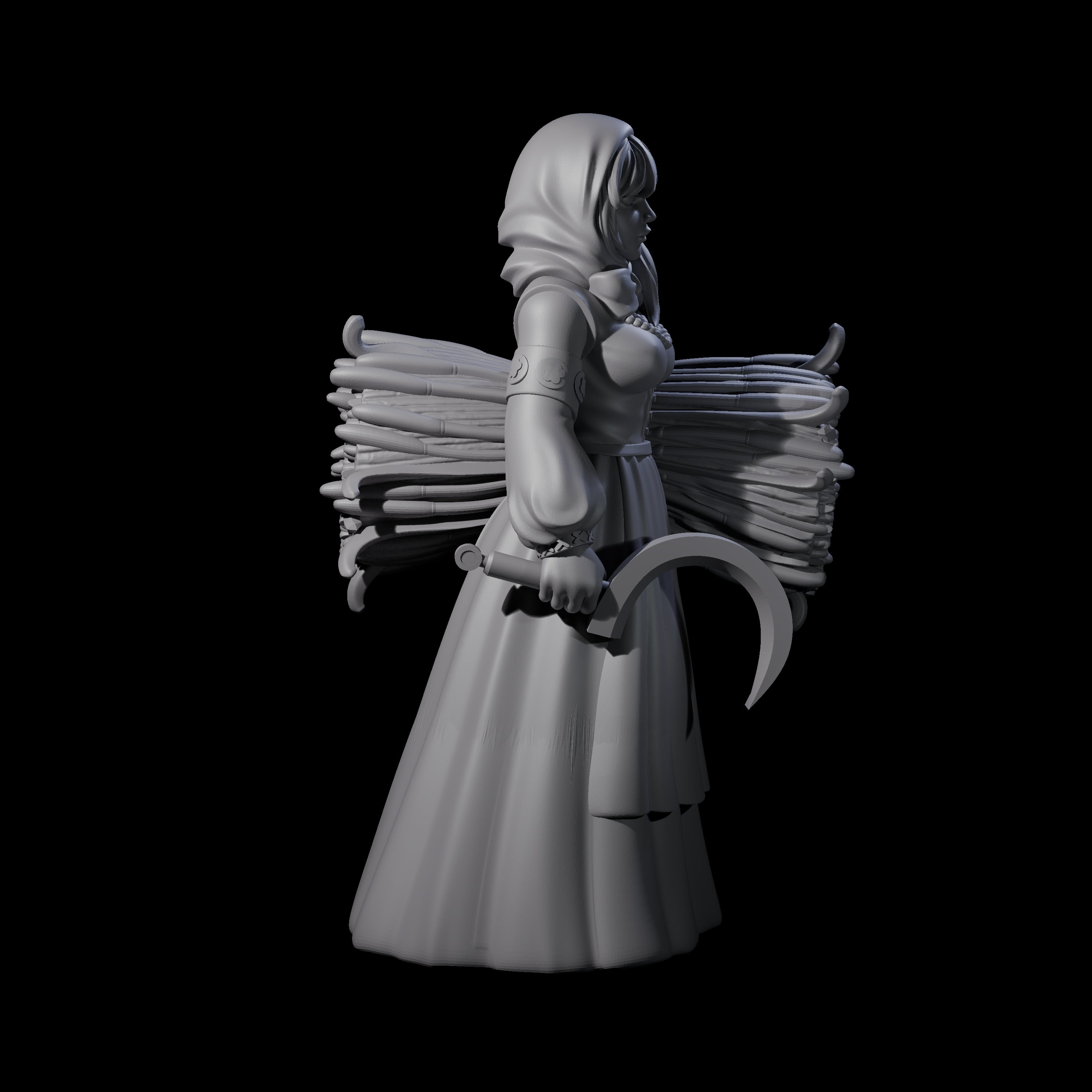 Margaret - Hard Working Farmer Miniature for Dungeons and Dragons, Pathfinder or other TTRPGs