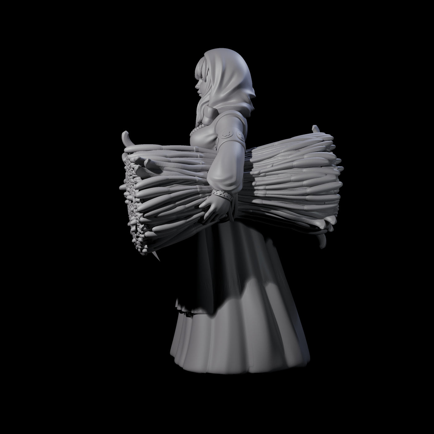Margaret - Hard Working Farmer Miniature for Dungeons and Dragons, Pathfinder or other TTRPGs
