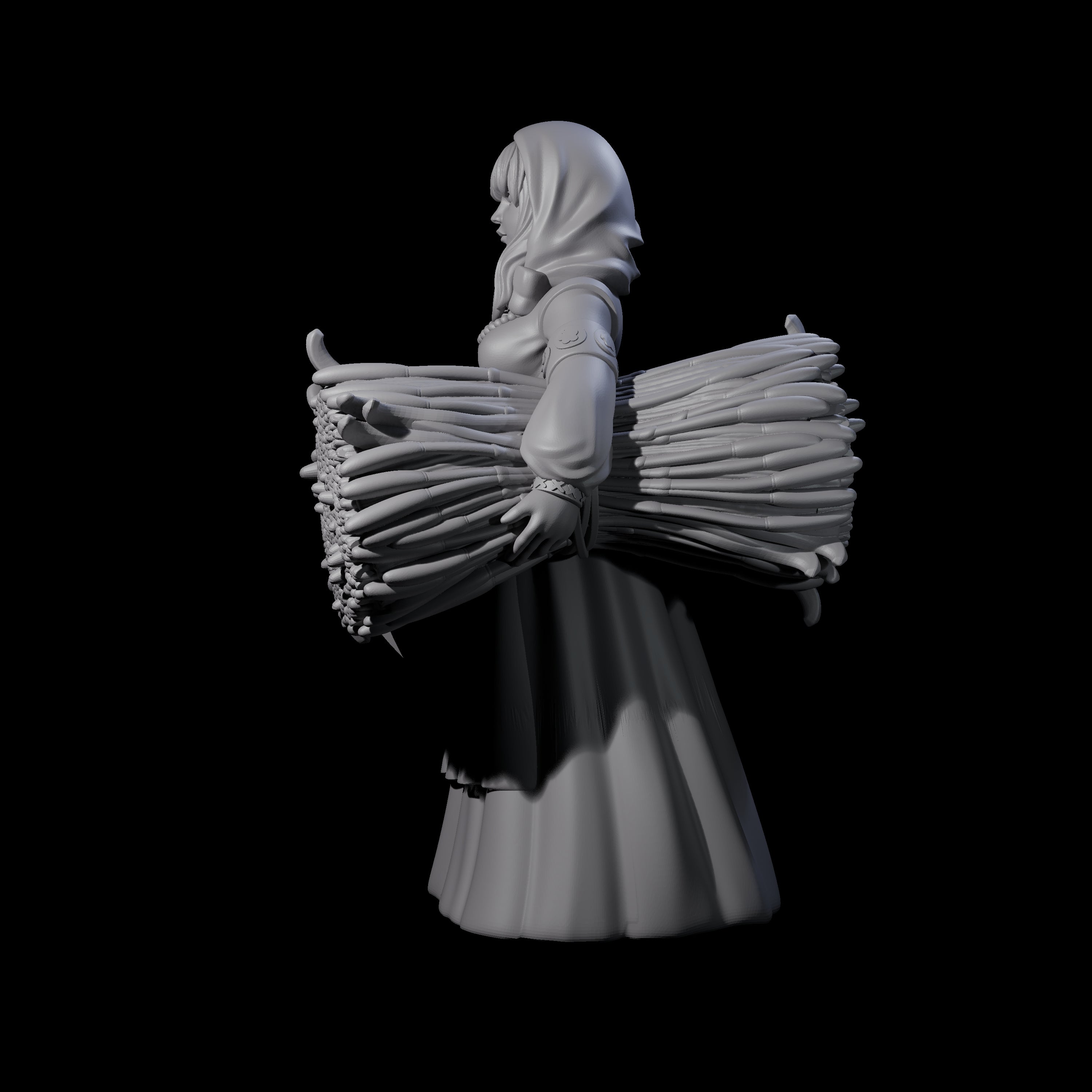 Margaret - Hard Working Farmer Miniature for Dungeons and Dragons, Pathfinder or other TTRPGs