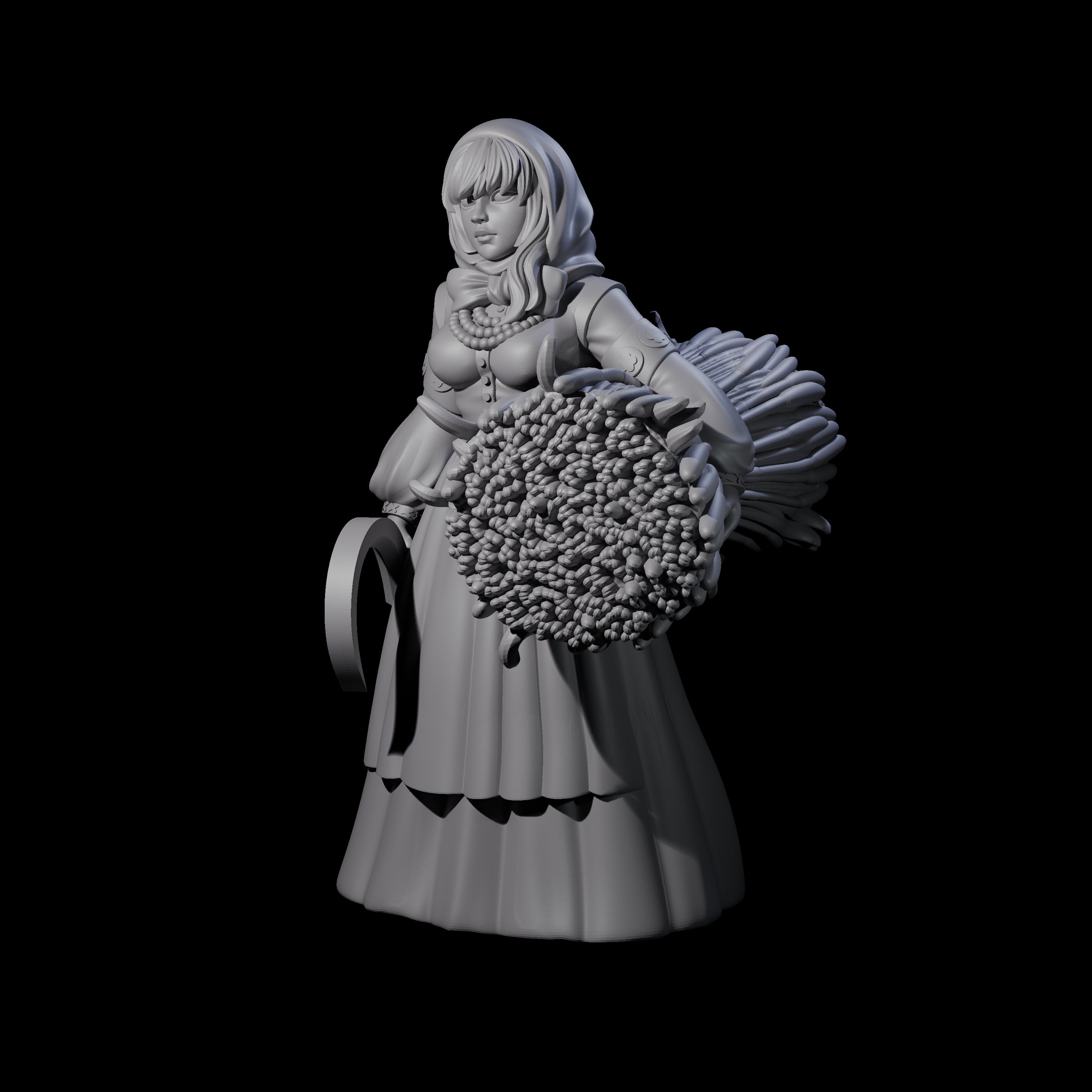 Margaret - Hard Working Farmer Miniature for Dungeons and Dragons, Pathfinder or other TTRPGs