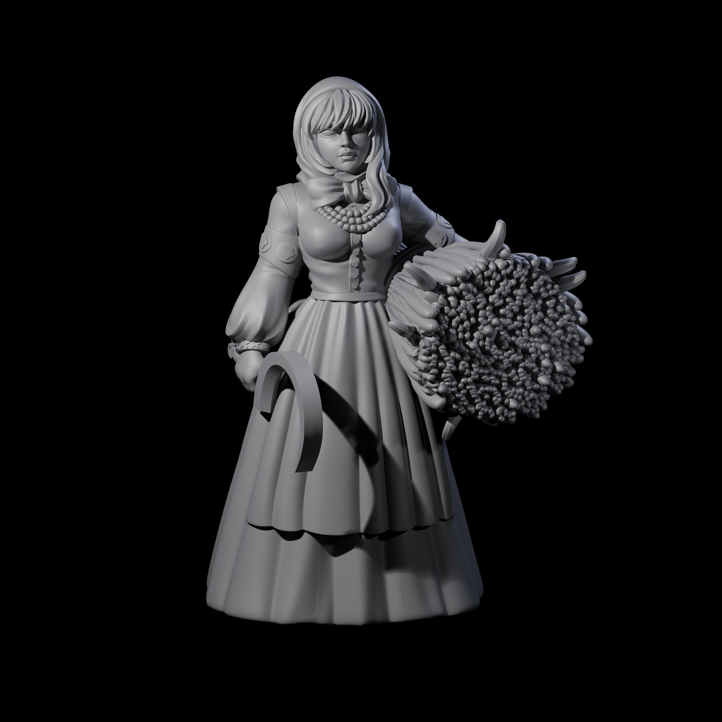 Margaret - Hard Working Farmer Miniature for Dungeons and Dragons, Pathfinder or other TTRPGs