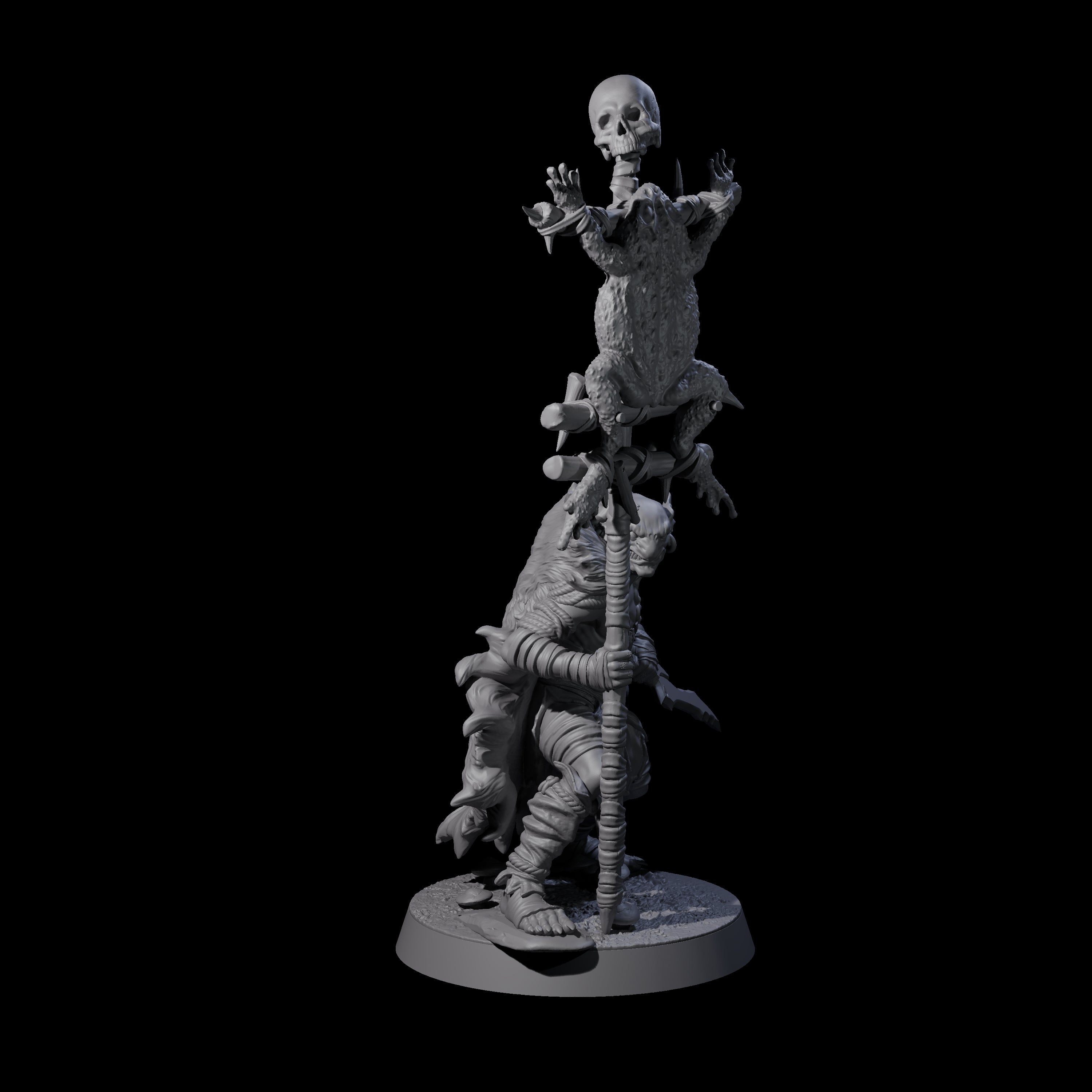 Marsh Goblin Bannerman Miniature for Dungeons and Dragons, Pathfinder or other TTRPGs