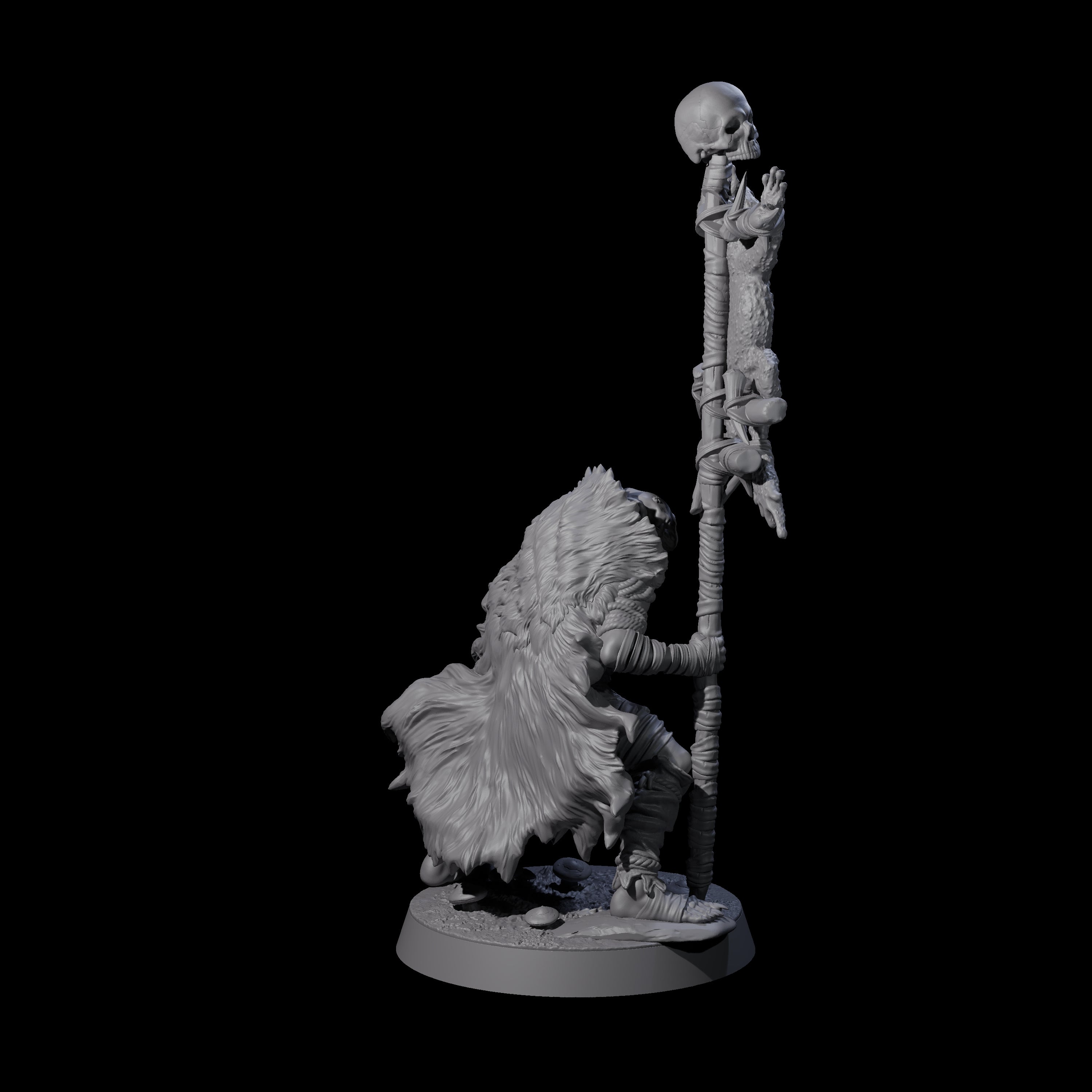 Marsh Goblin Bannerman Miniature for Dungeons and Dragons, Pathfinder or other TTRPGs