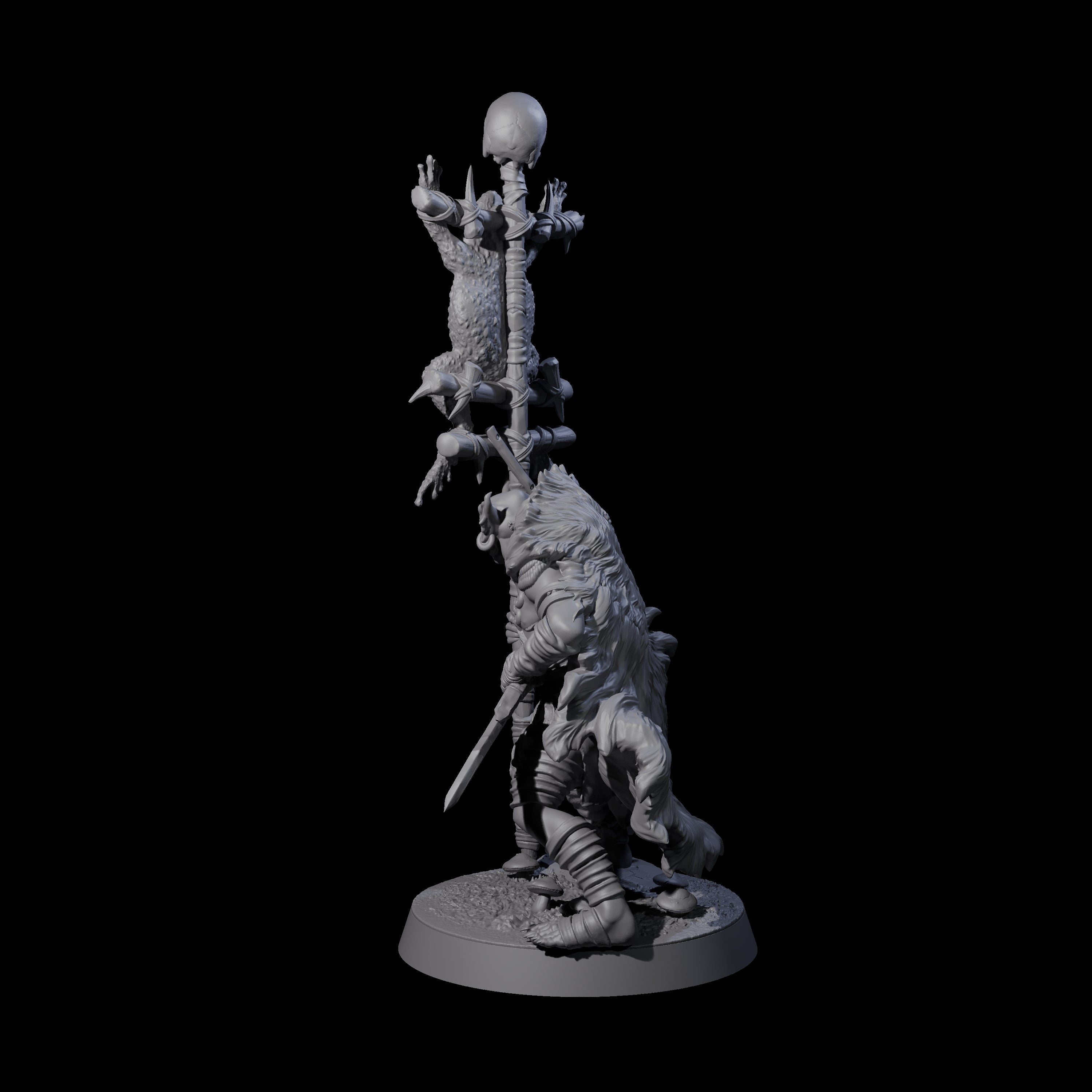 Marsh Goblin Bannerman Miniature for Dungeons and Dragons, Pathfinder or other TTRPGs