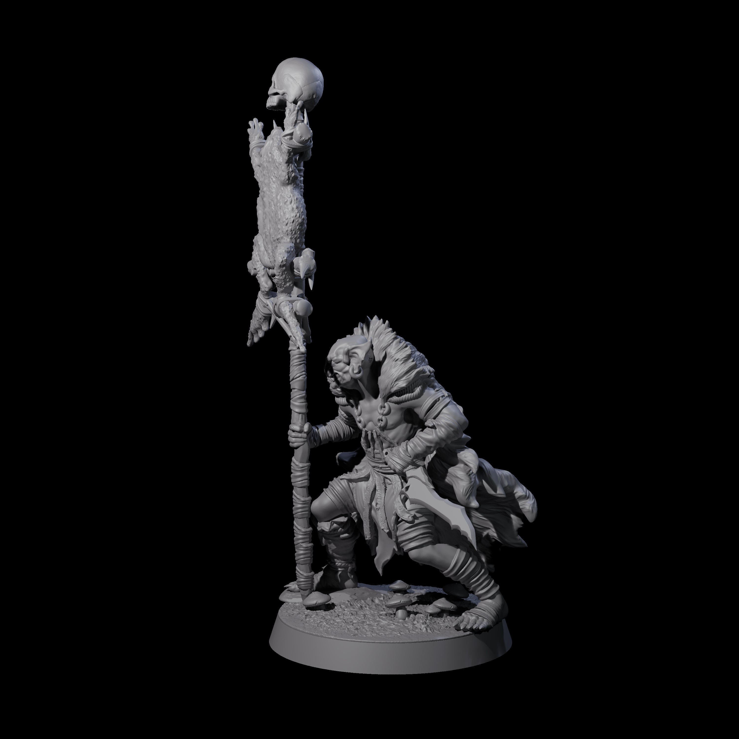Marsh Goblin Bannerman Miniature for Dungeons and Dragons, Pathfinder or other TTRPGs