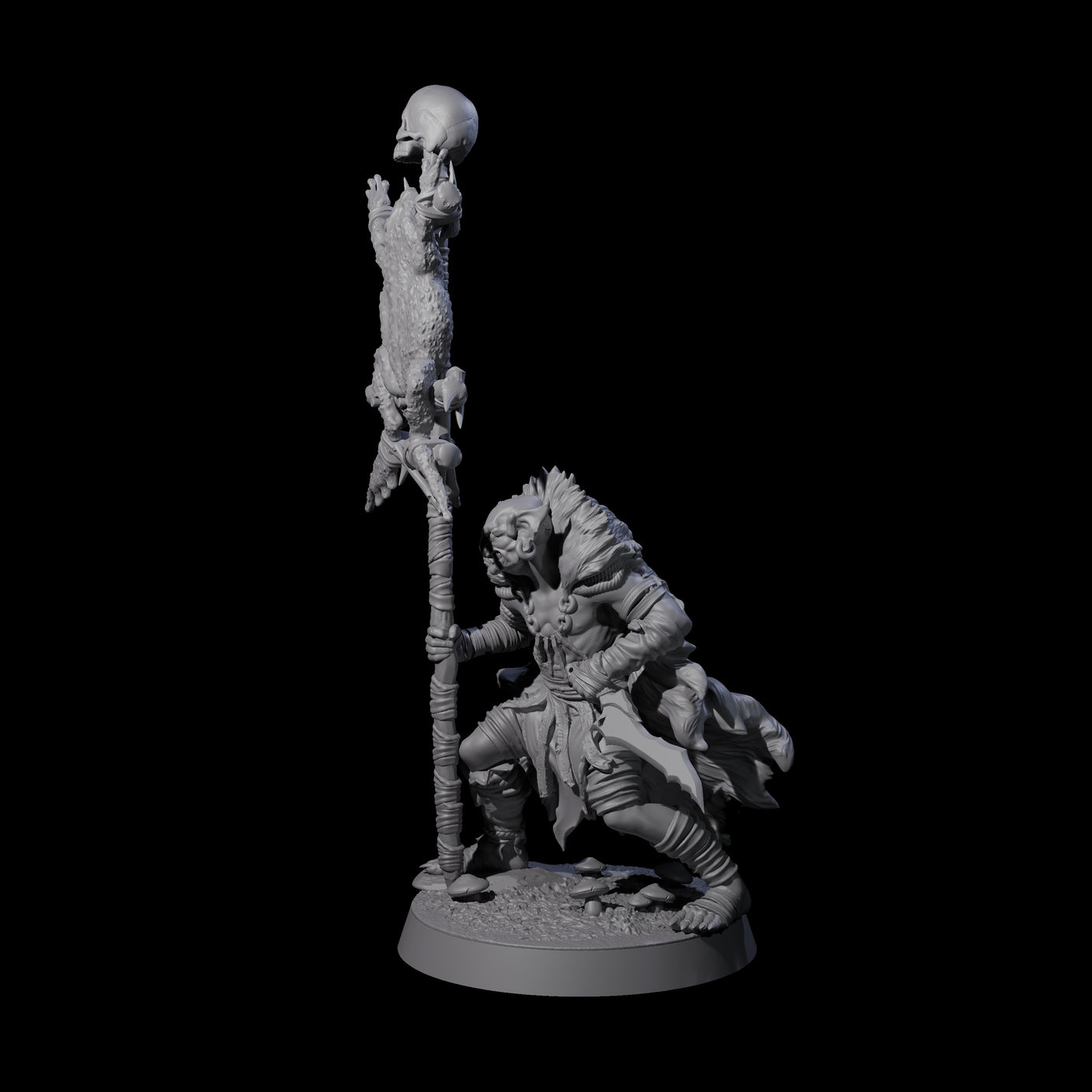 Marsh Goblin Bannerman Miniature for Dungeons and Dragons, Pathfinder or other TTRPGs