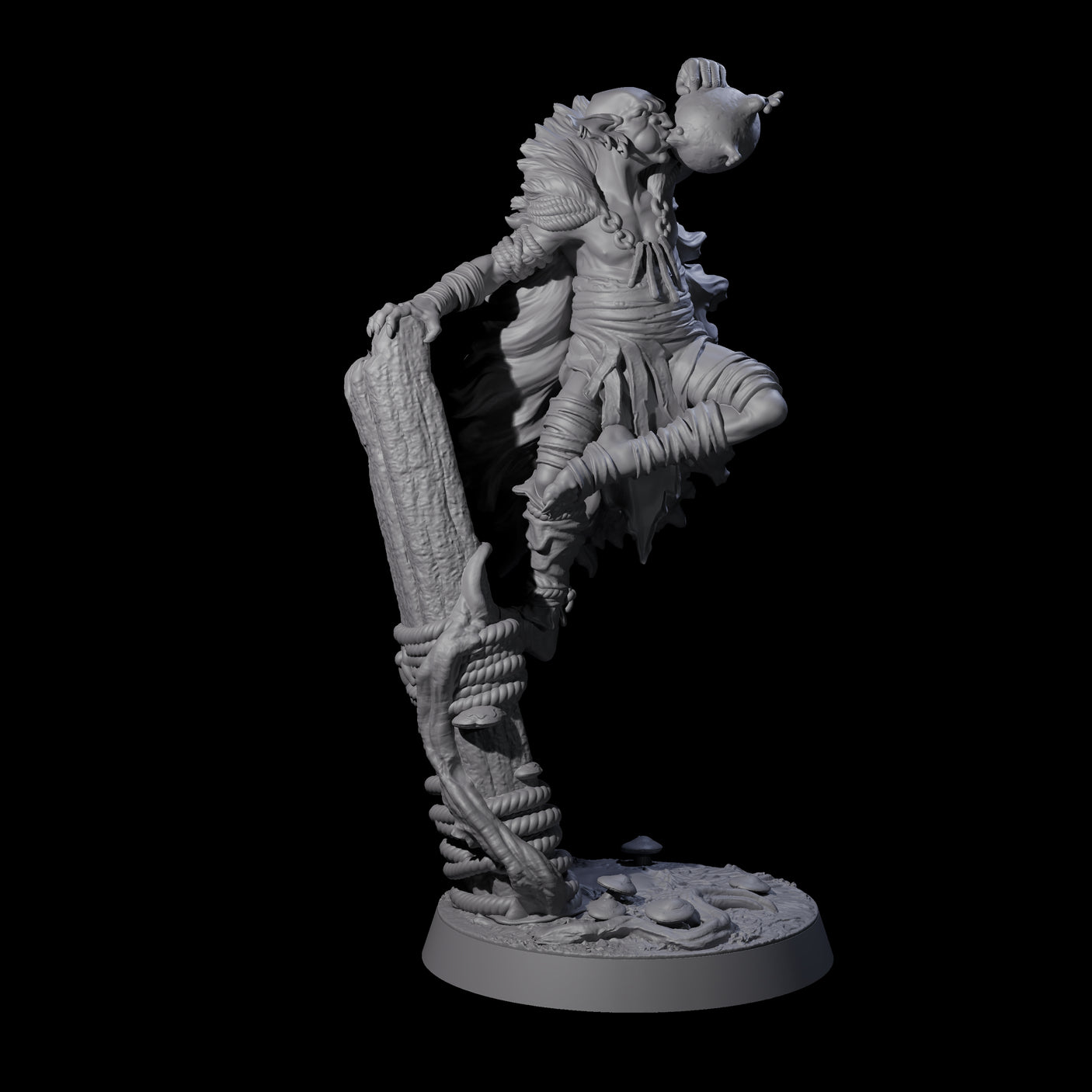 Marsh Goblin Frog Musician Miniature for Dungeons and Dragons, Pathfinder or other TTRPGs