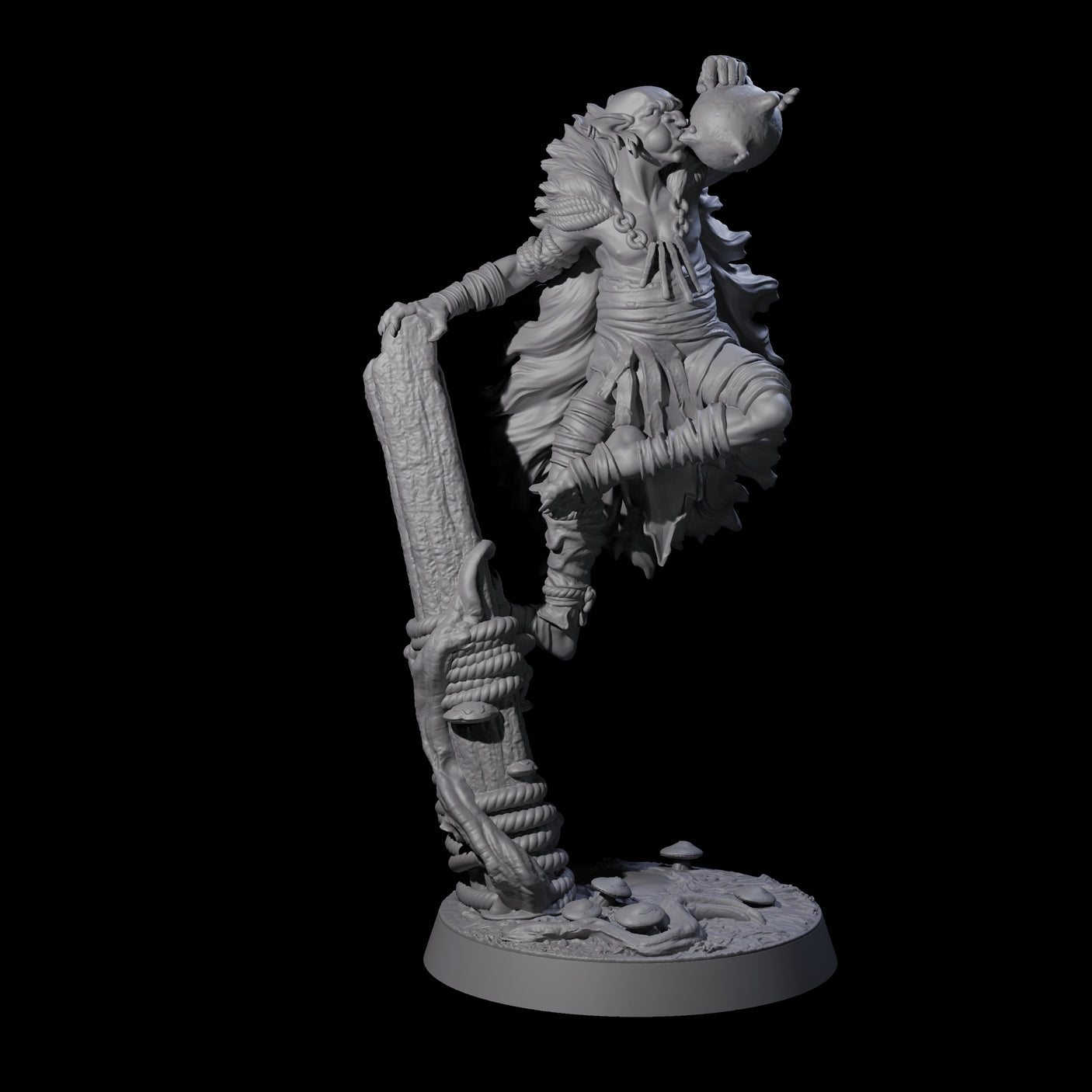 Marsh Goblin Frog Musician Miniature for Dungeons and Dragons, Pathfinder or other TTRPGs