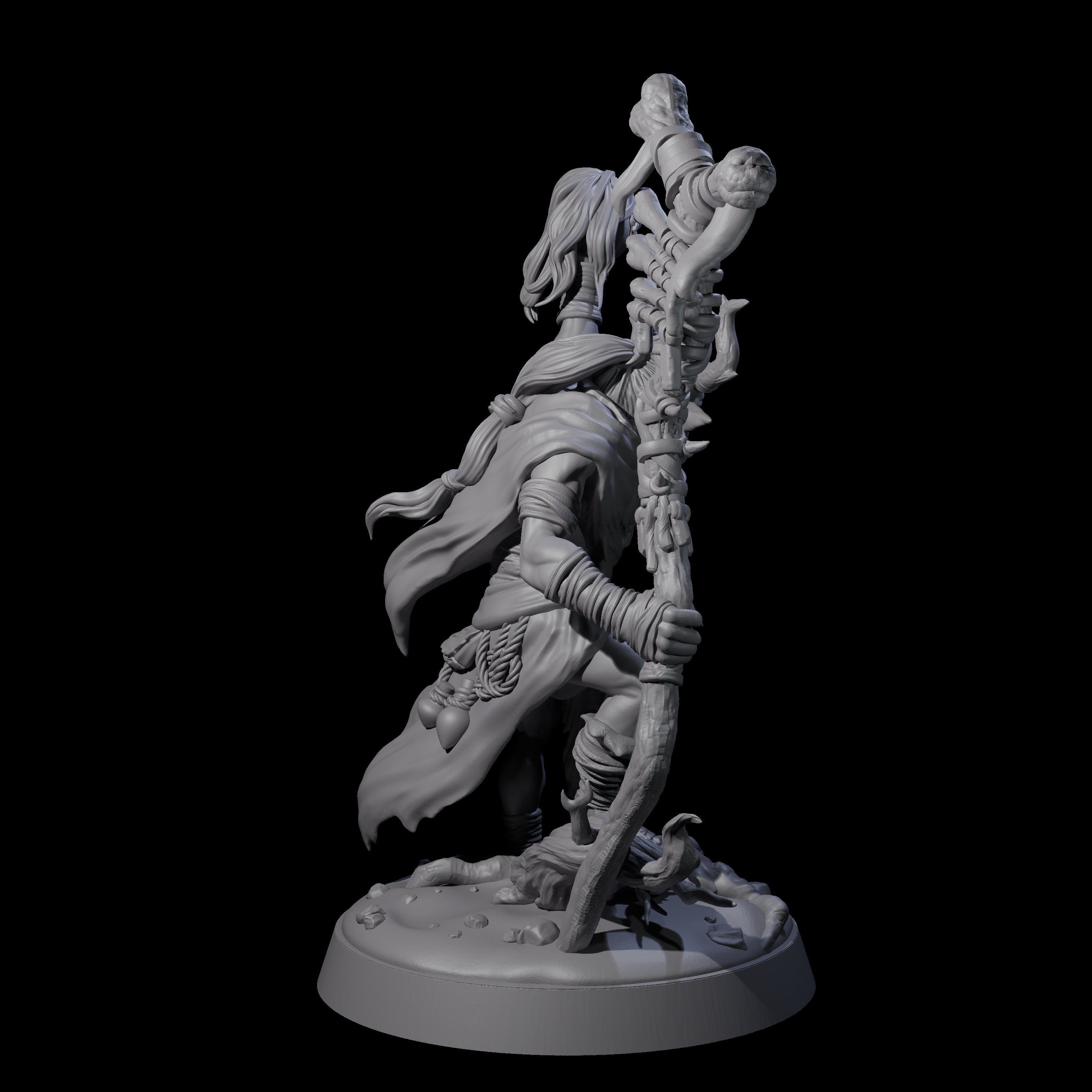 Marsh Goblin Shaman Miniature for Dungeons and Dragons, Pathfinder or other TTRPGs