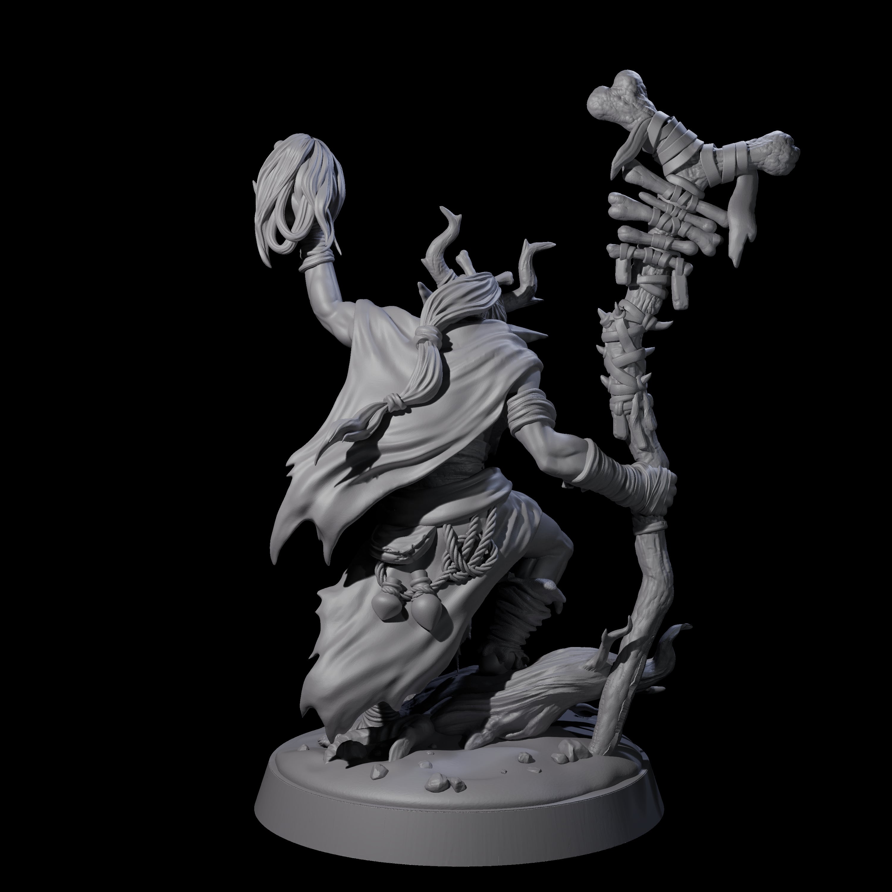 Marsh Goblin Shaman Miniature for Dungeons and Dragons, Pathfinder or other TTRPGs